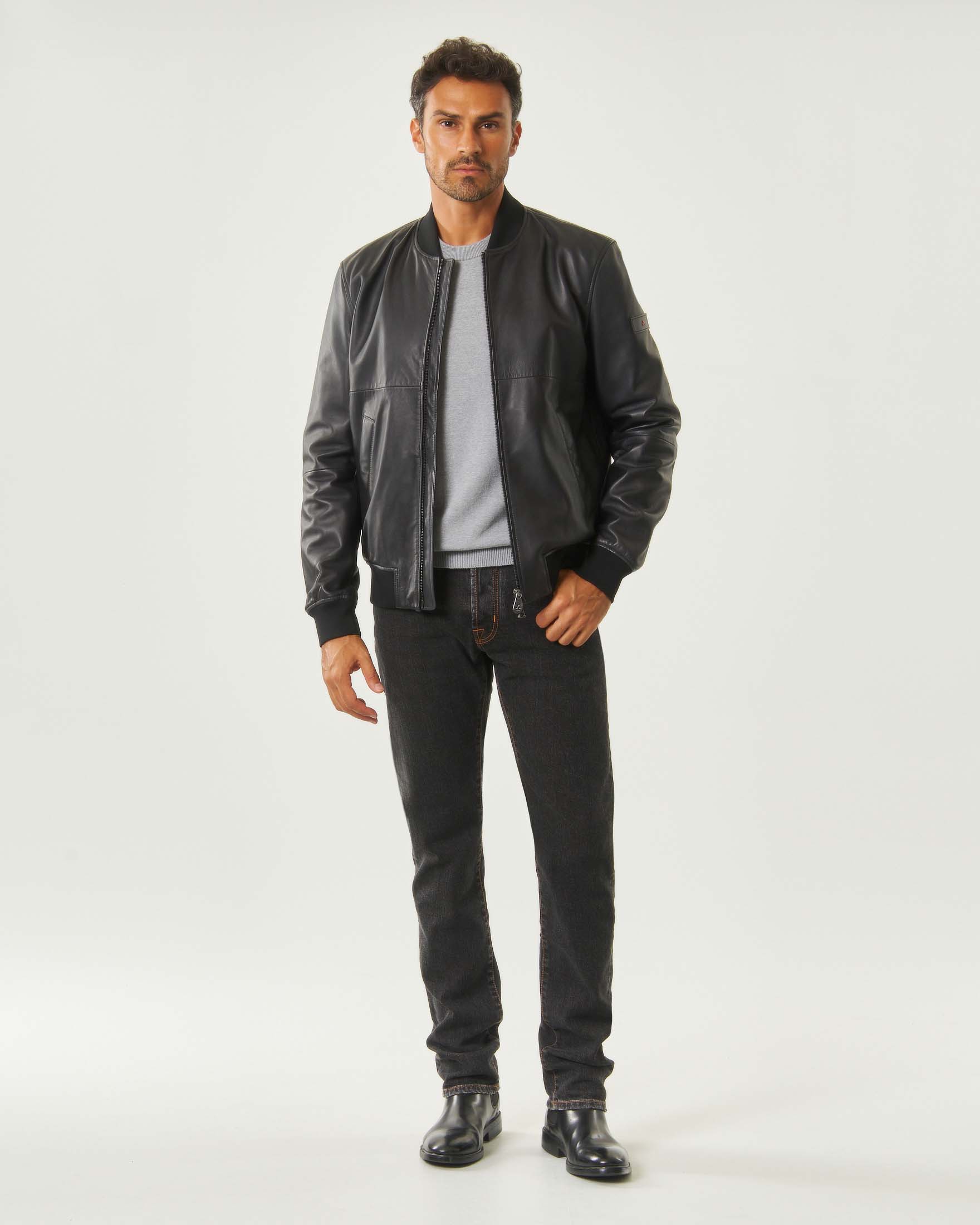 Bomber Peuterey Jodie in pelle nera