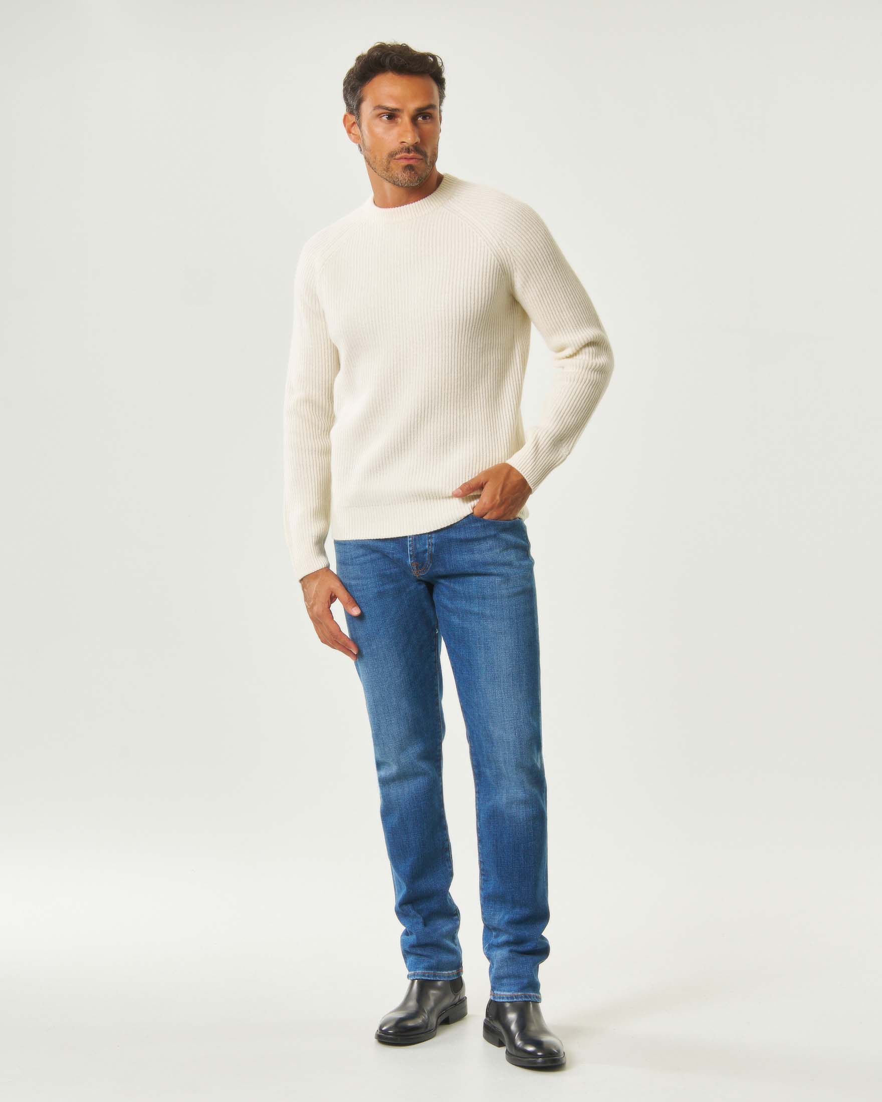 Jeans Roy Roger's 529 Canon slim fit in cotone stretch lavaggio chiaro