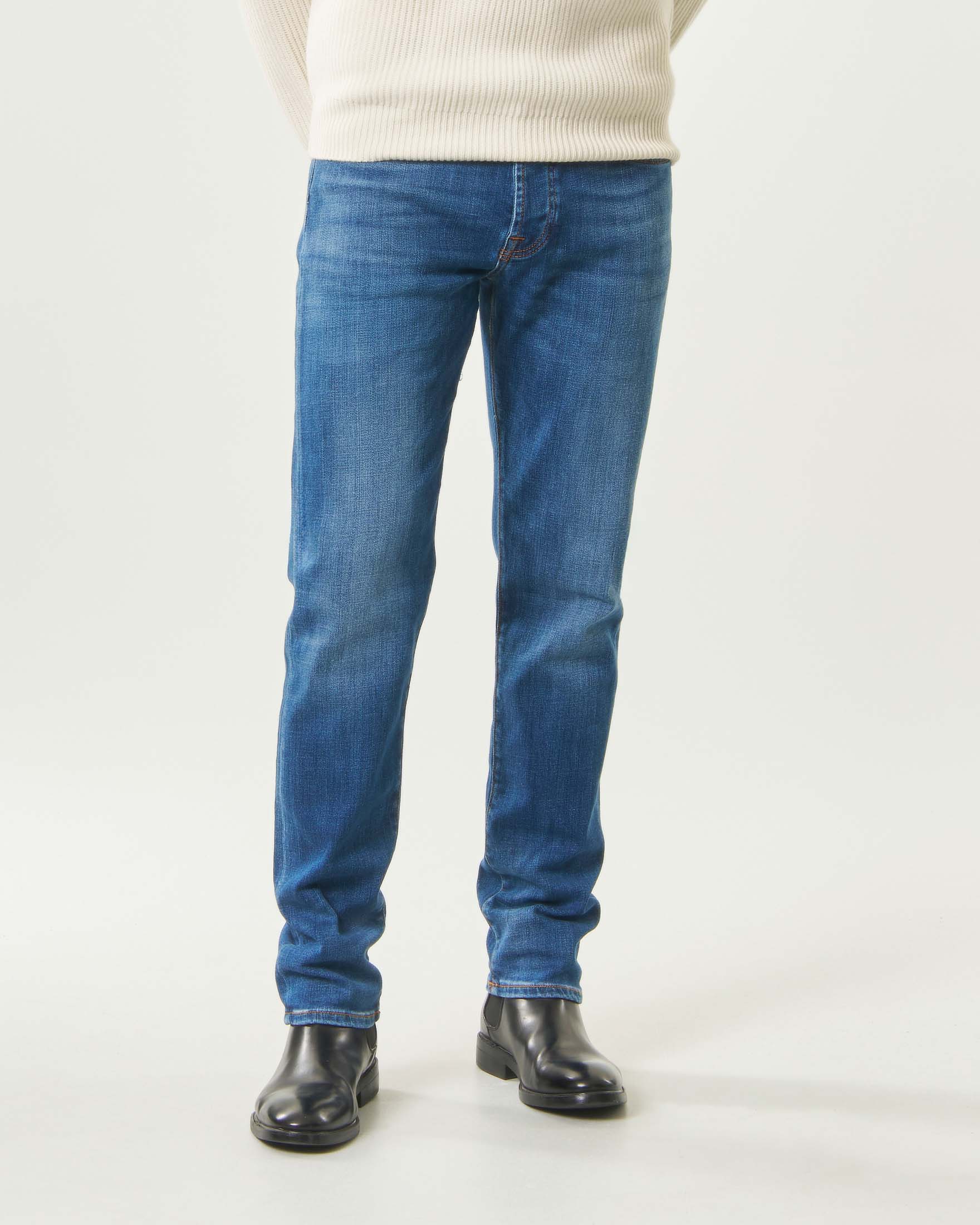 Jeans Roy Roger's 529 Canon slim fit in cotone stretch lavaggio chiaro image