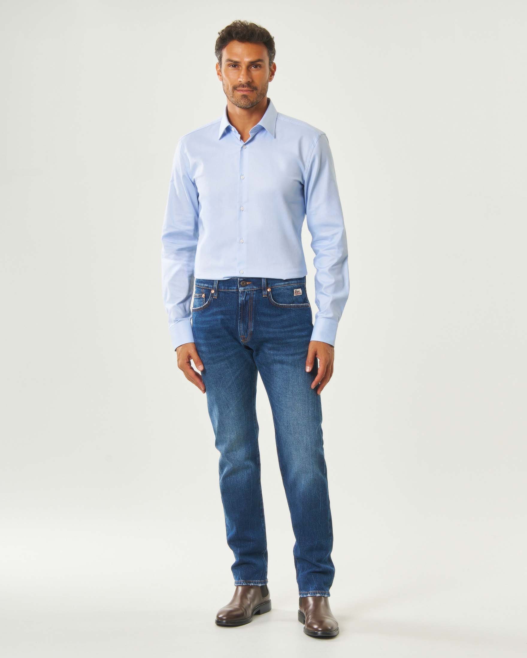 Jeans Roy Roger's Cult Cisco regular slim-fit lavaggio medio