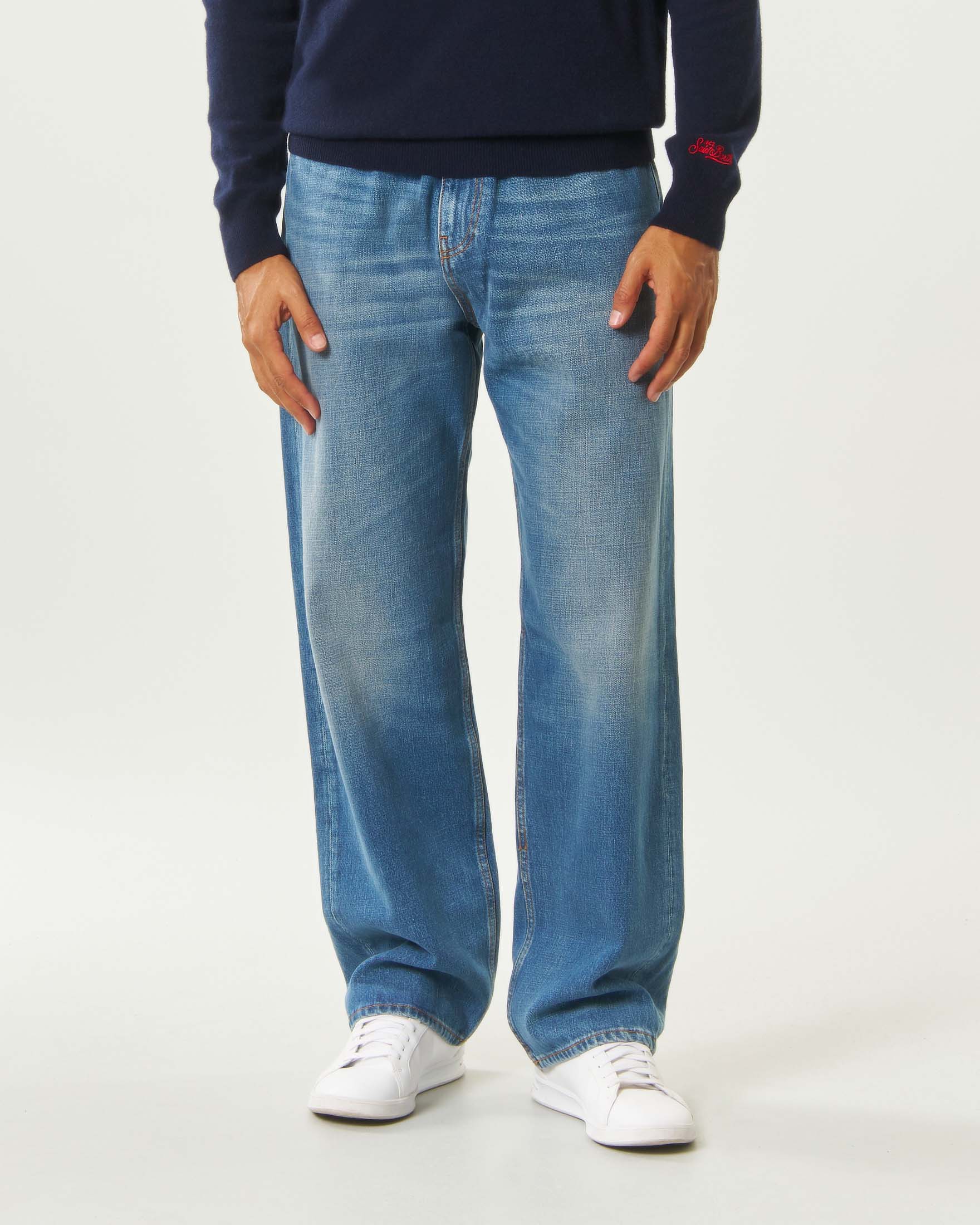 Jeans Roy Roger's John Bruce loose wide fit lavaggio chiaro super stone washed image