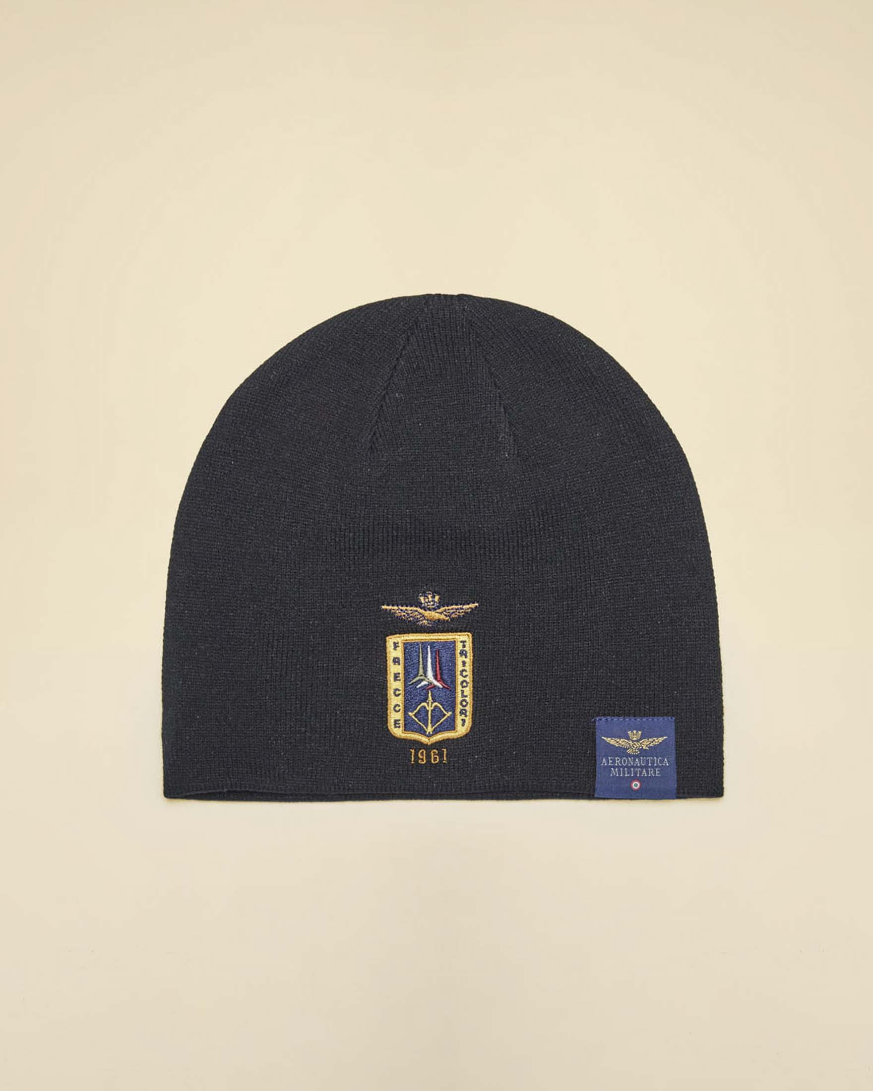 Berretto Aeronautica Militare nero con patch Frecce Tricolori