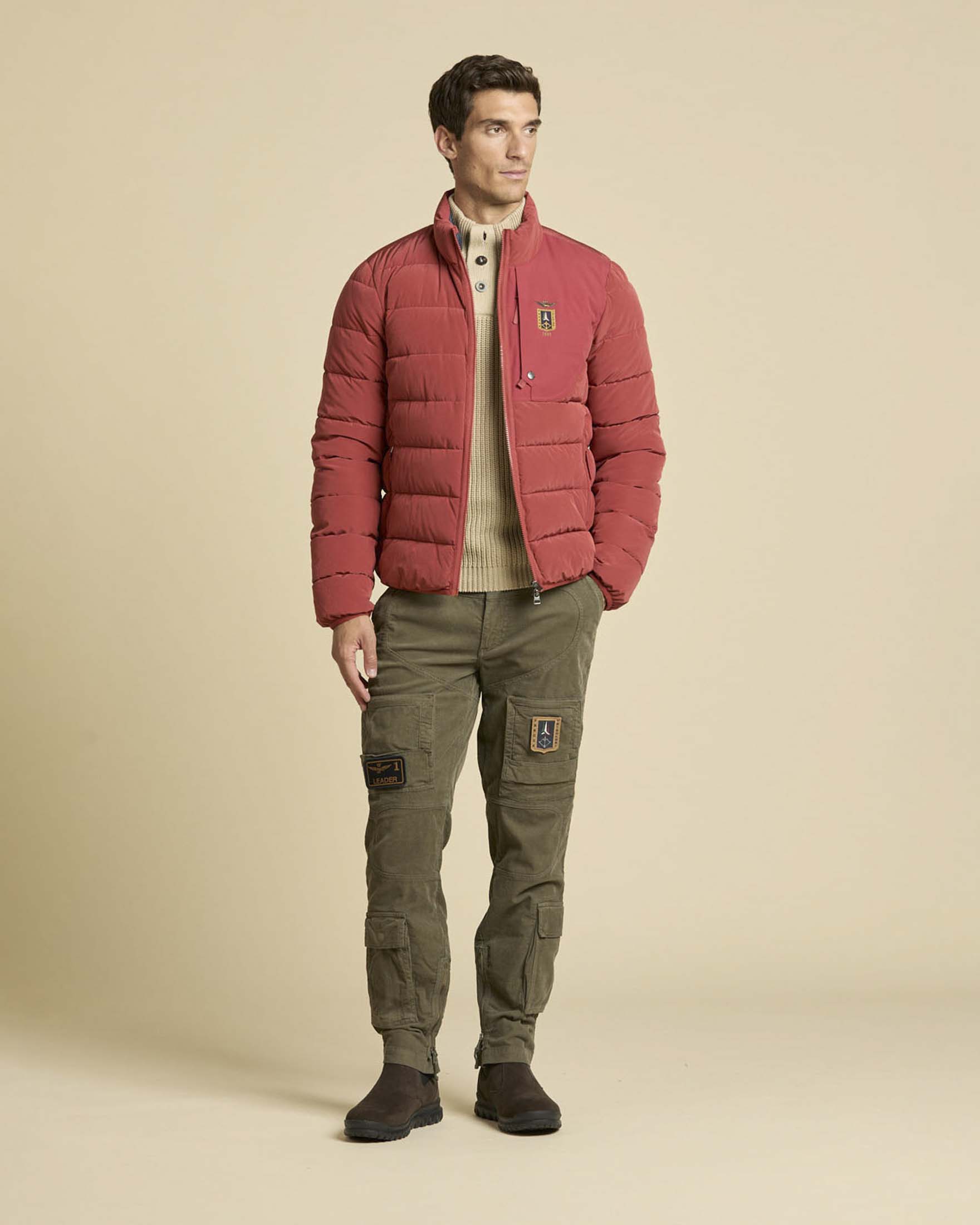 Pantaloni cargo Aeronautica Militare Anti-G in velluto verde militare image