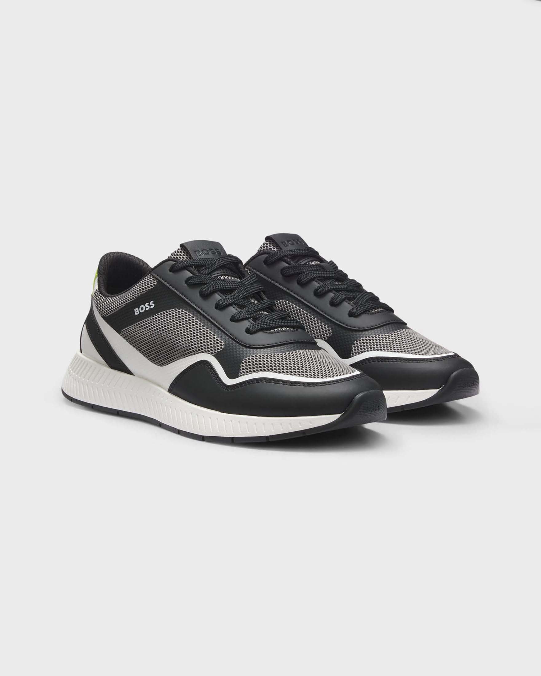 Sneakers Boss Titanium in mesh grigio scuro image