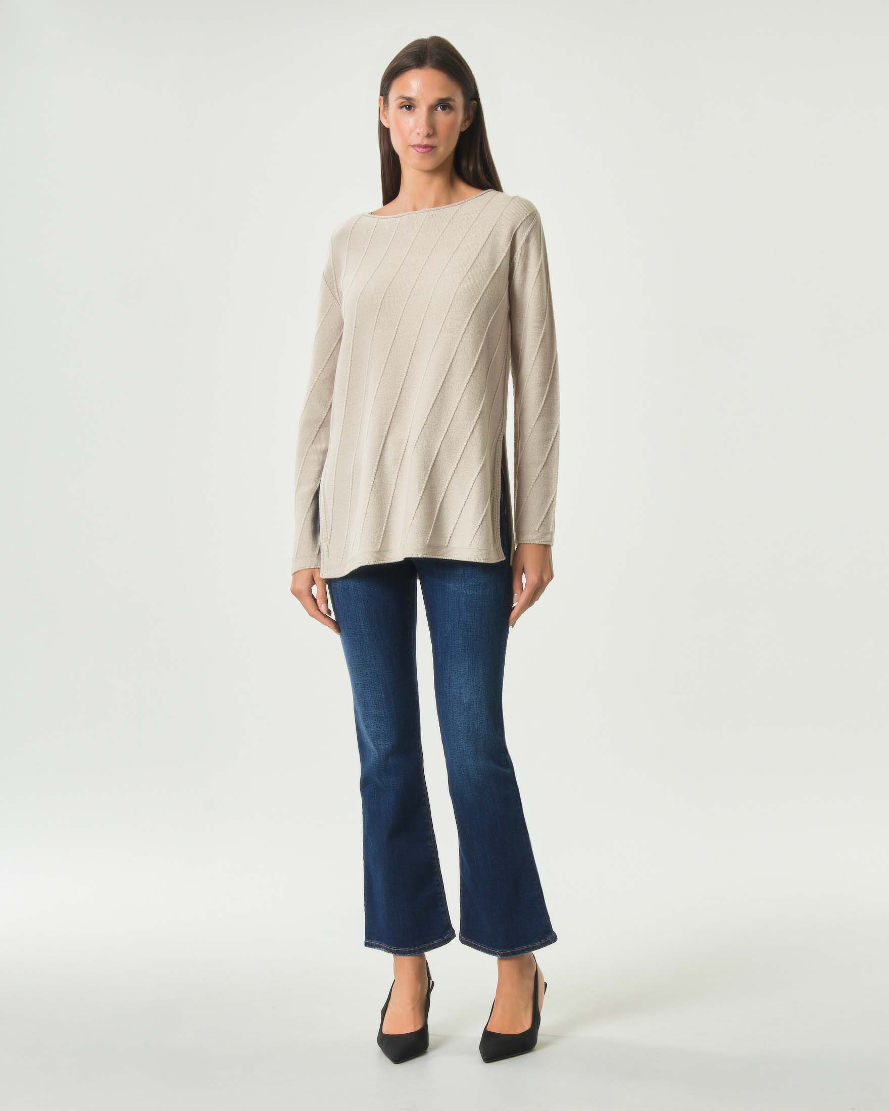 Jeans bootcut Zandra Doja Roy Roger's in denim stretch a lavaggio medio