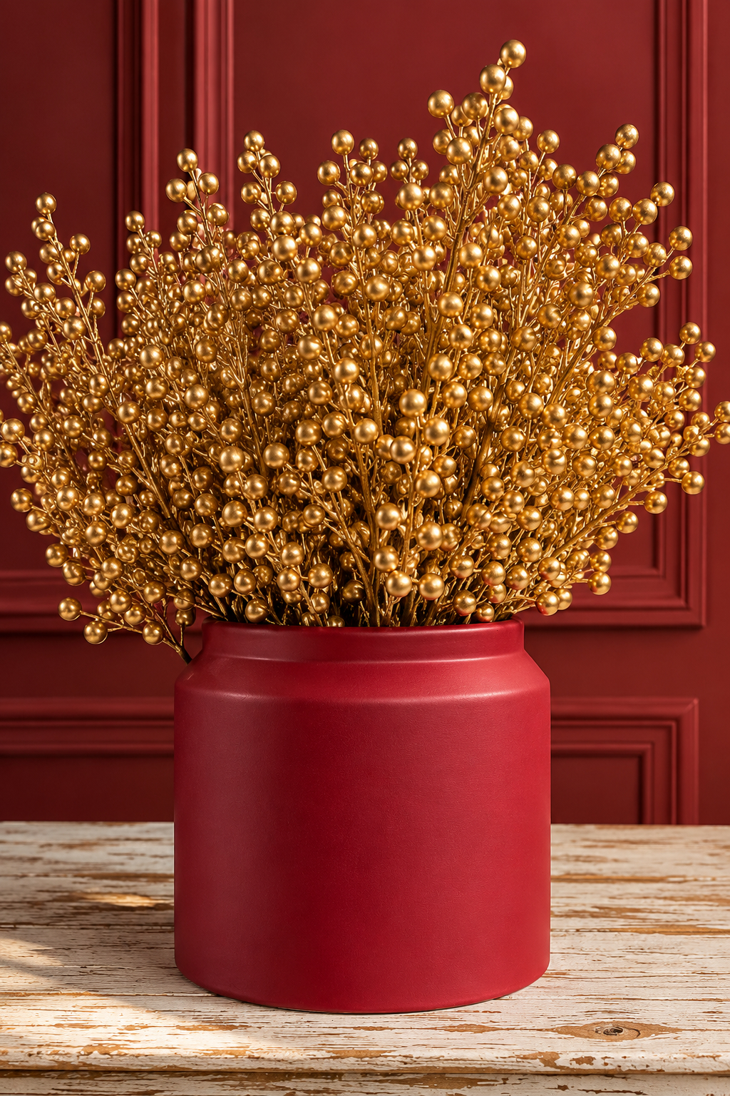 Ramo Bacche Oro 40 cm.