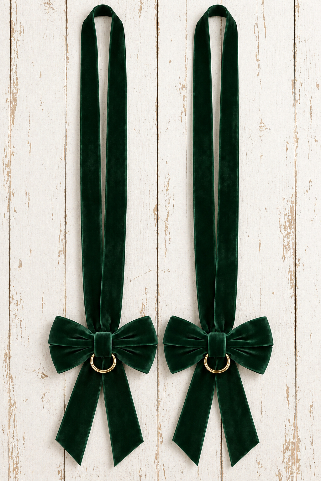 Fiocco Supporto per Corona in Velluto Verde Set 2 pz. 8,5x10