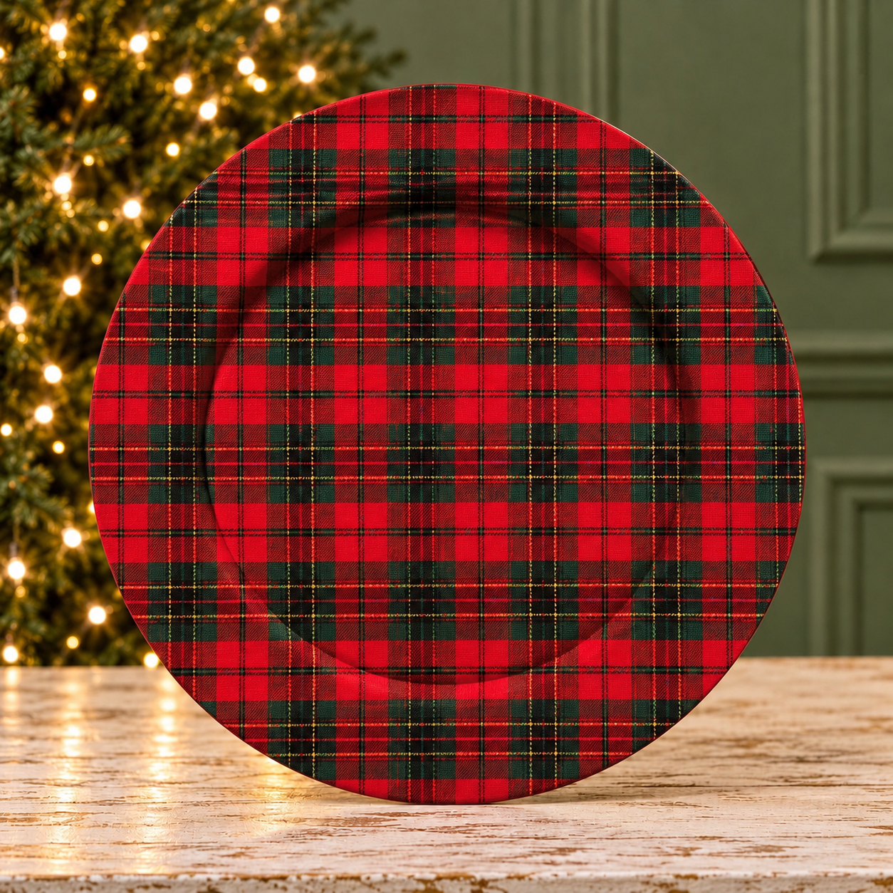 Sottopiatto Natalizio Tartan d.33