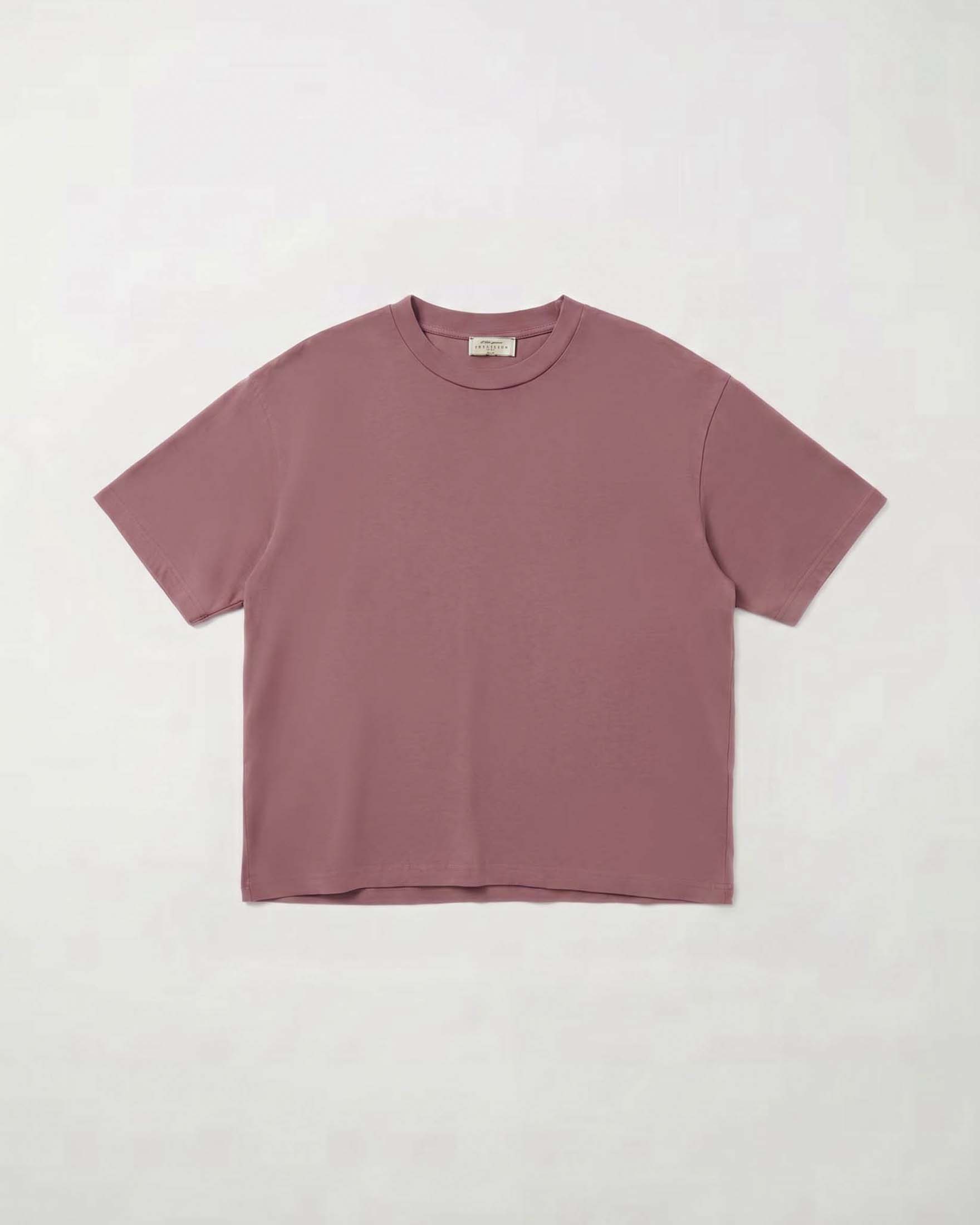 Maglia girocollo Intuition Paris rosa in puro cotone a maniche corte