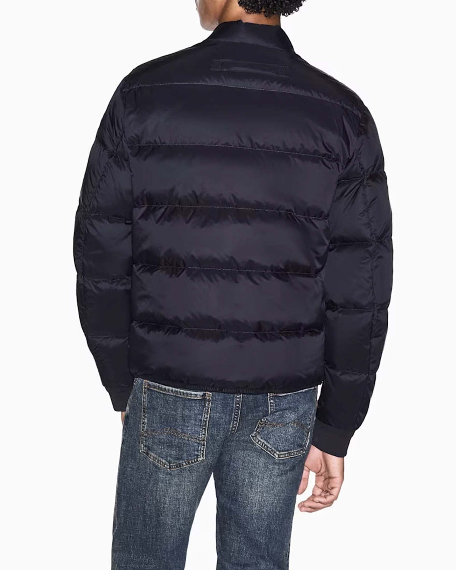 Piumino bomber Armani Exchange nero senza cappuccio image