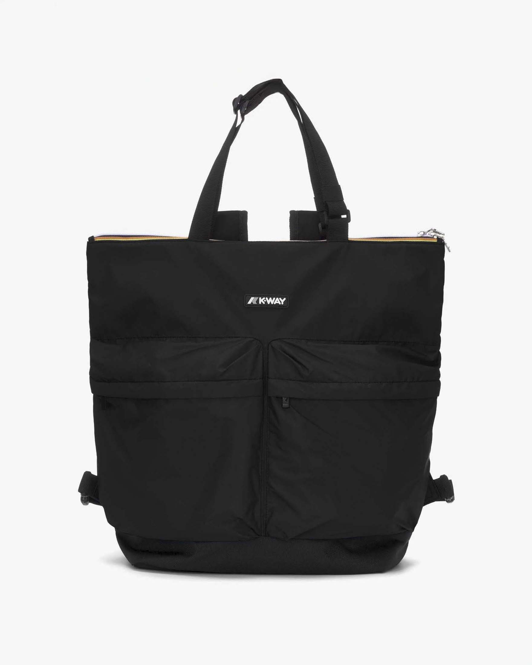 Borsa zaino K-Way nera Noam in nylon ripstop impermeabile