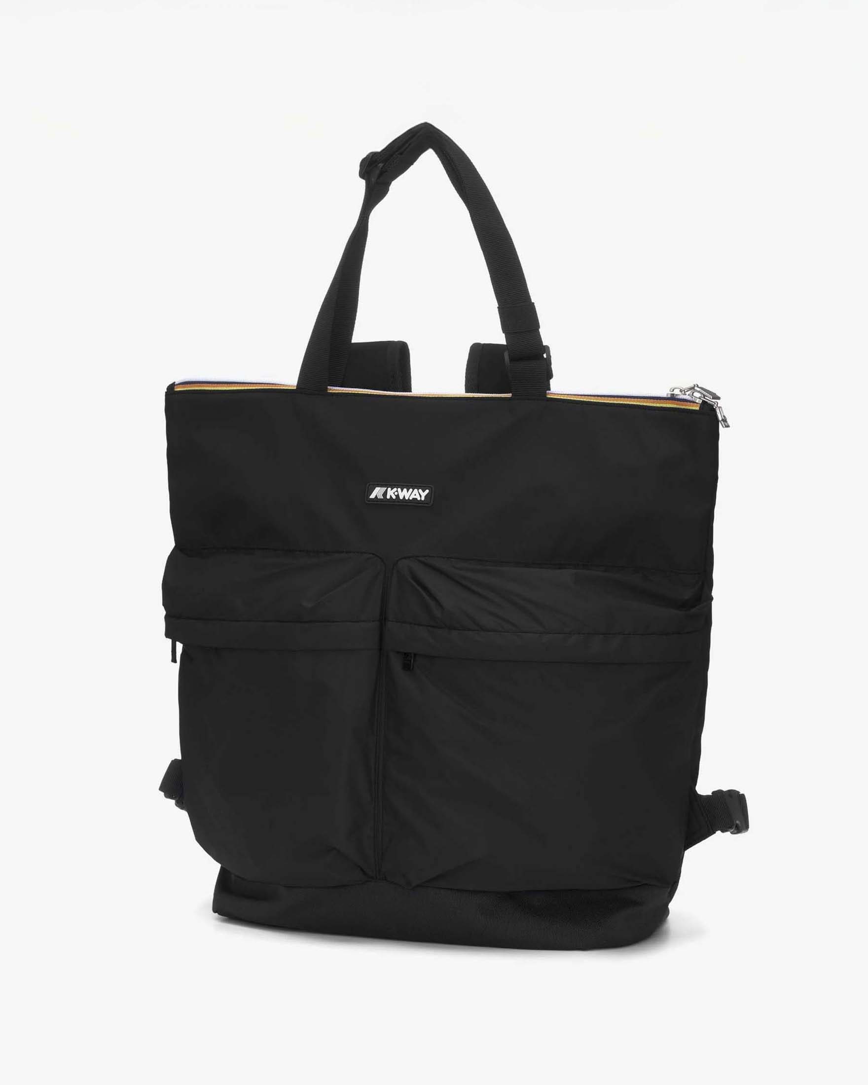 Borsa zaino K-Way nera Noam in nylon ripstop impermeabile image