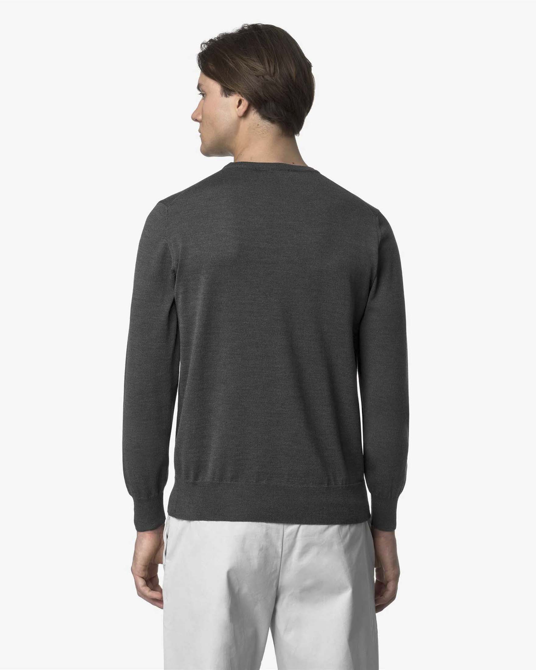 Maglione K-Way Sebastien grigio antracite in lana merino image