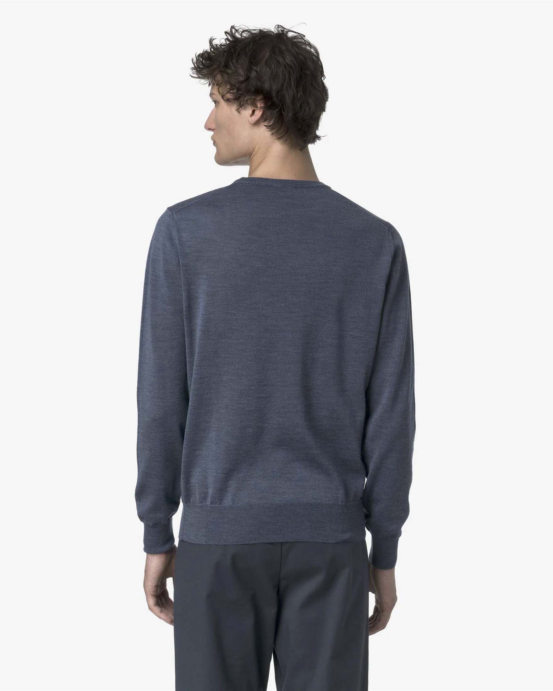 Maglione K-Way Sebastien blu indaco in lana merino image