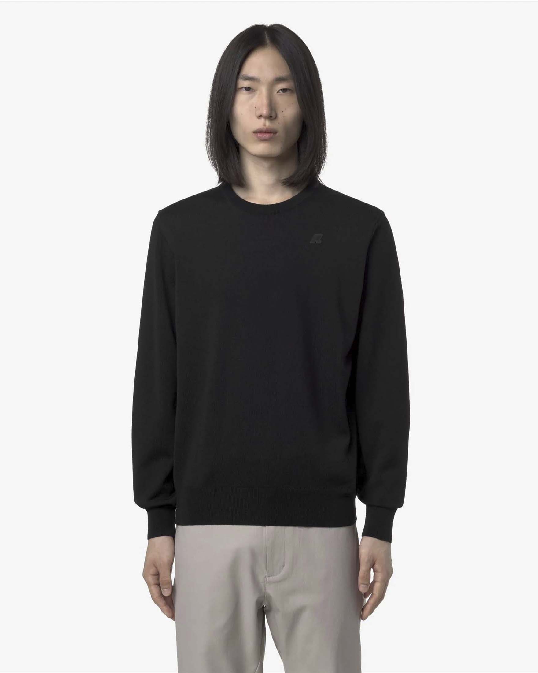 Maglione K-Way Sebastien nero in lana merino