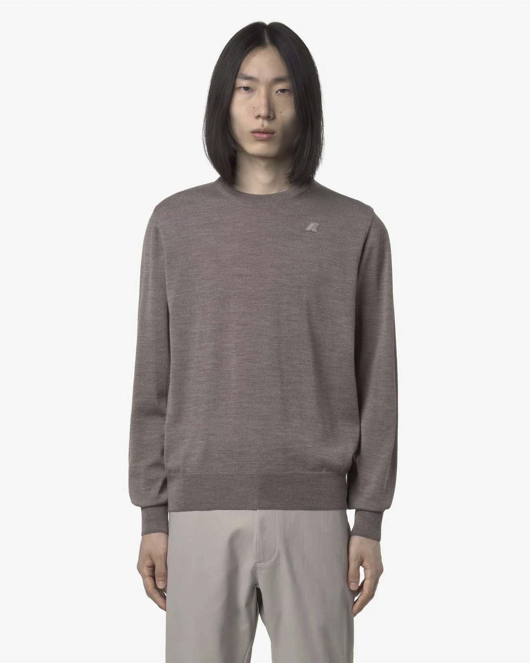 Maglione K-Way Sebastien tortora in lana merino
