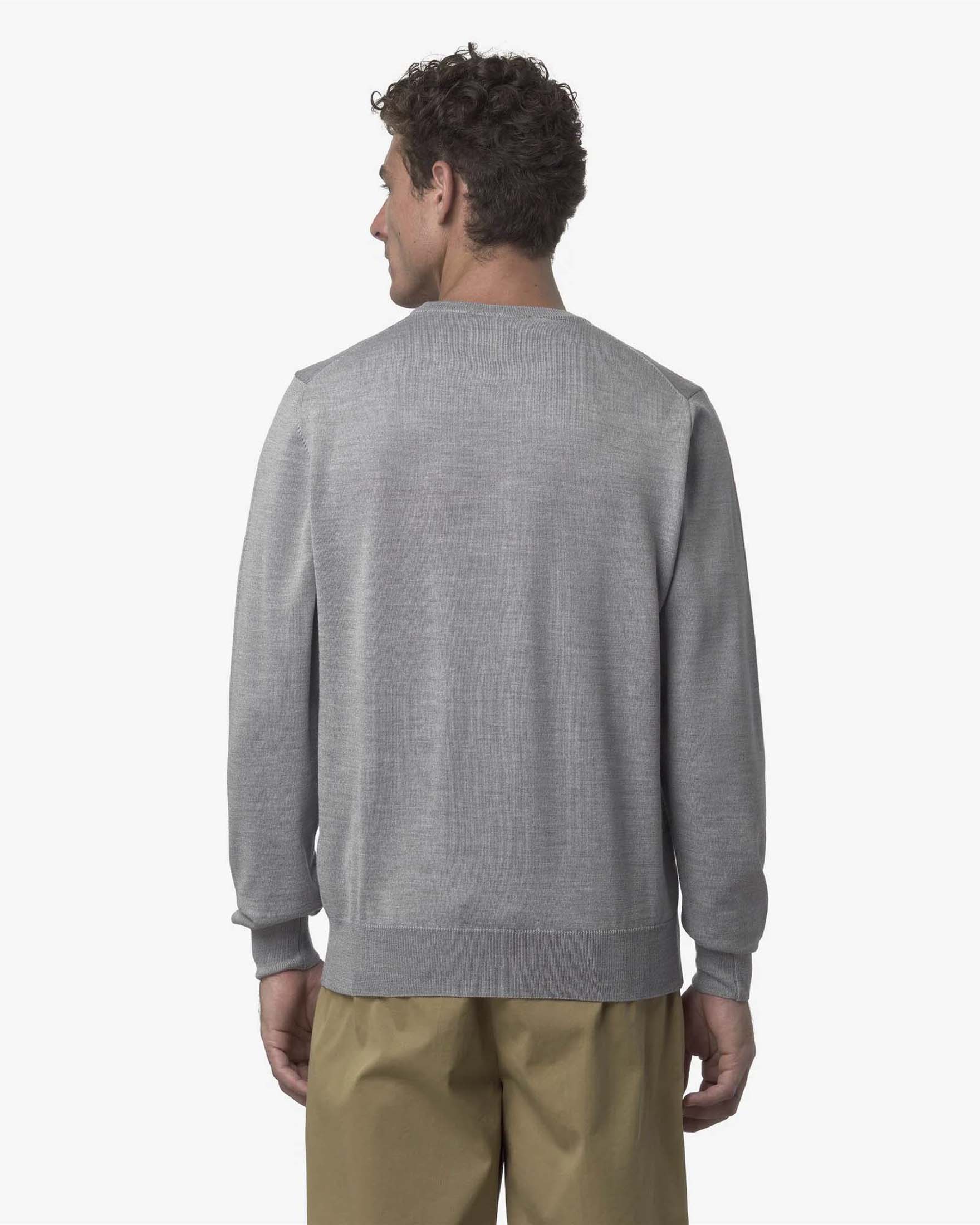Maglione K-Way Sebastien grigio in lana merino image