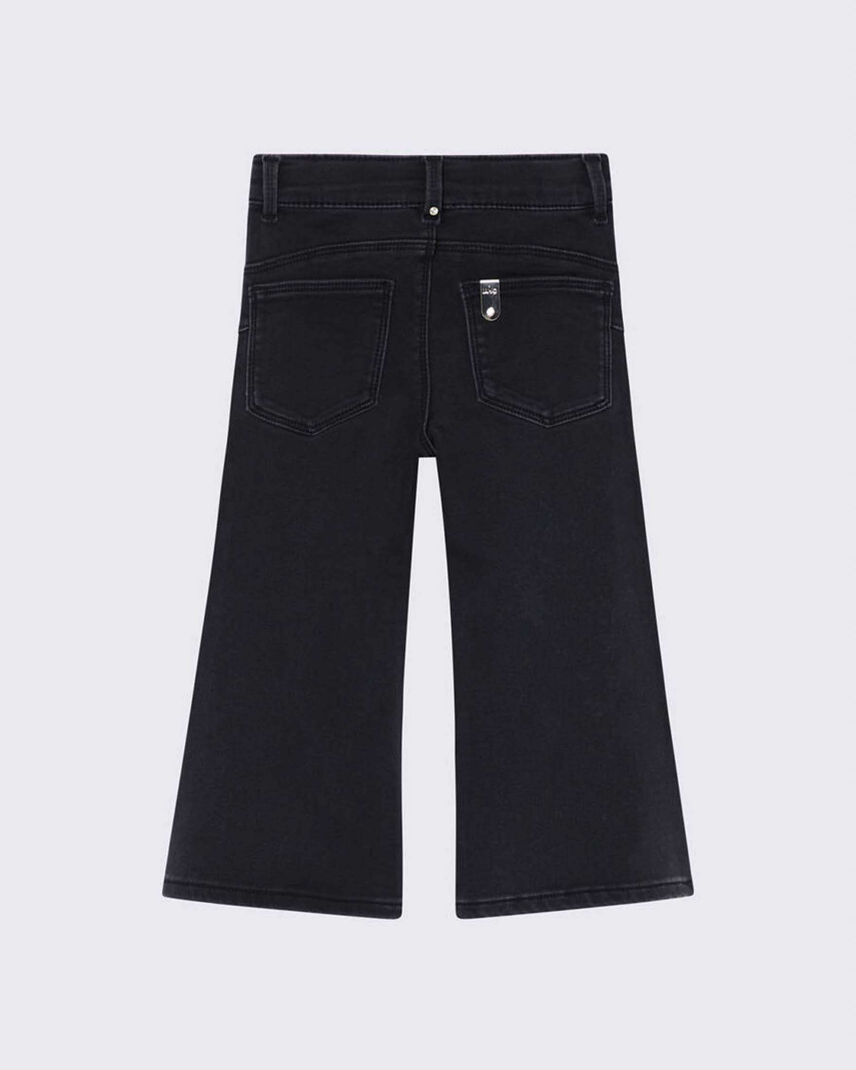 Jeans flare nero Liu Jo con strass applicati image