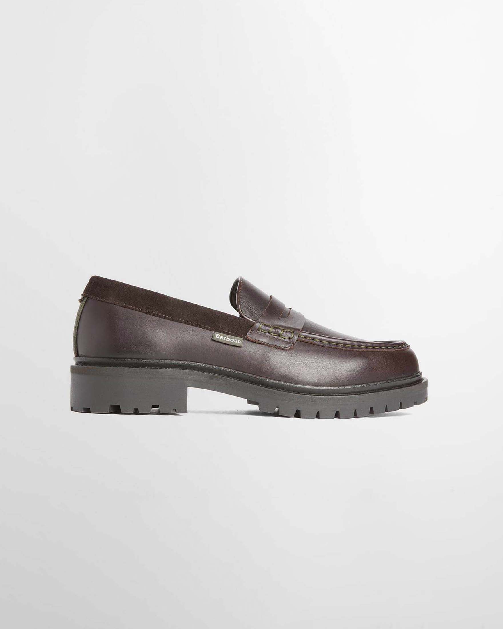 Mocassini Barbour Croxton in pelle marrone