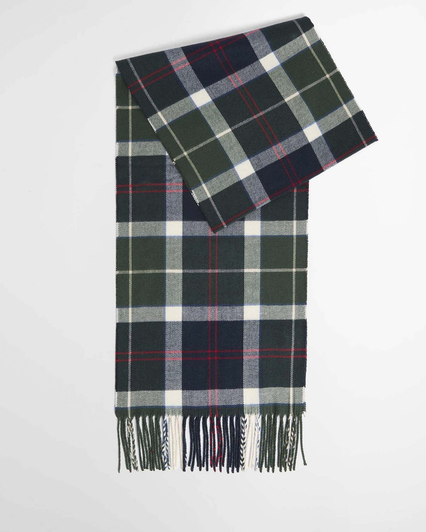 Sciarpa Barbour Galingale in tartan check verde e blu