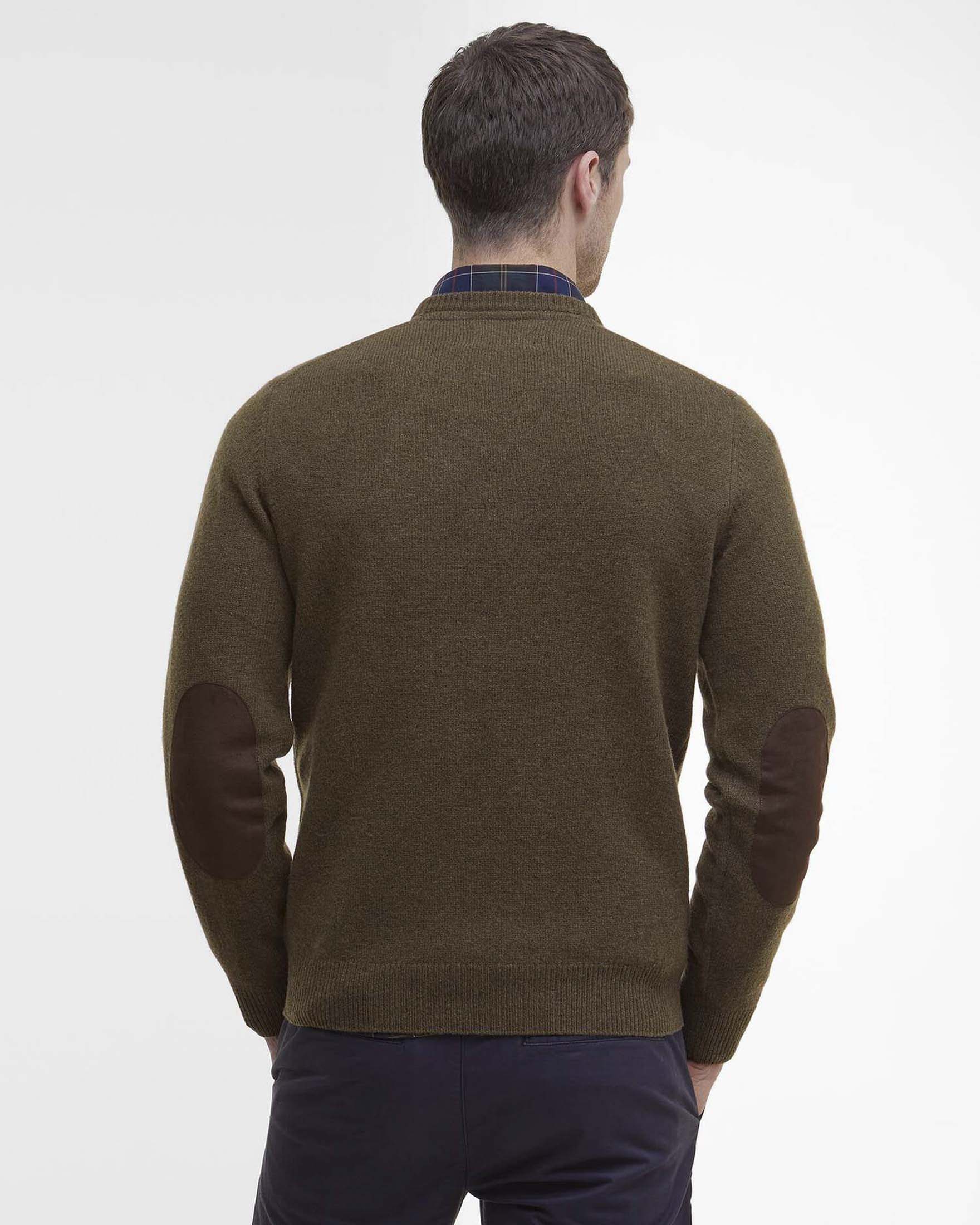 Maglione girocollo Barbour Essential color fango in lana merino image