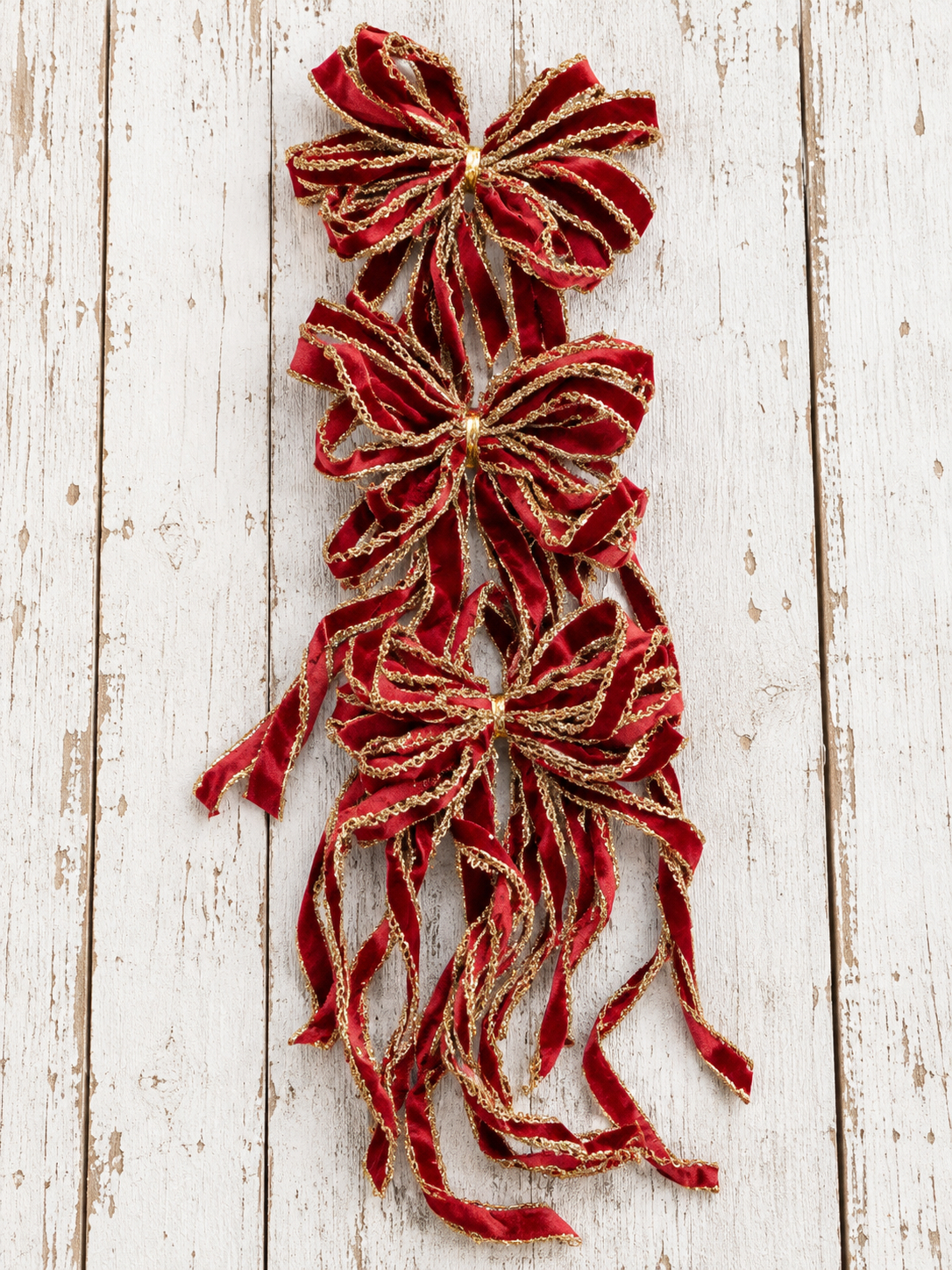 Fiocco Sfrangiato Burgundy Set 3 pz 8x15