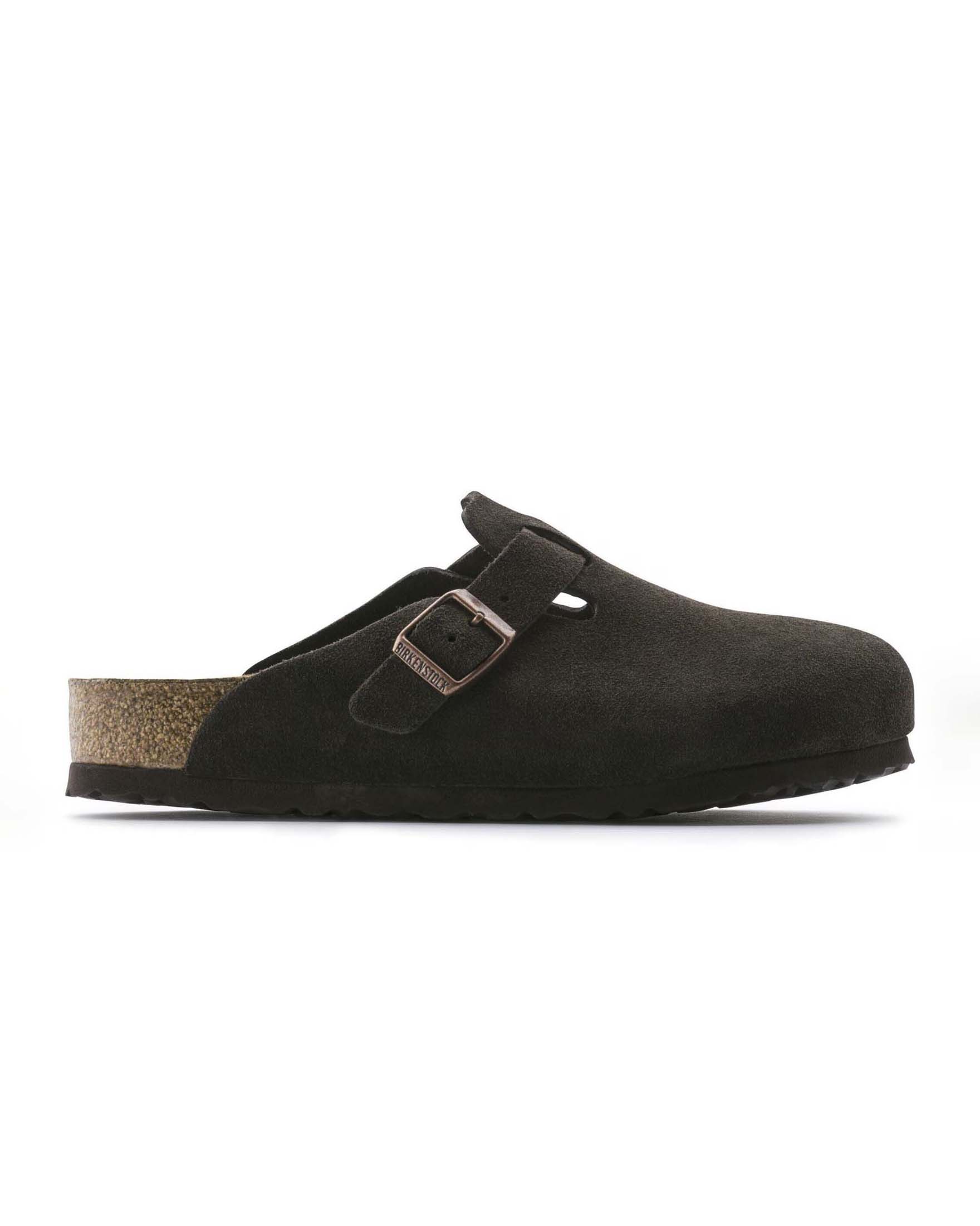 Sabot Birkenstock Boston Soft Footbed in pelle scamosciata testa di moro image