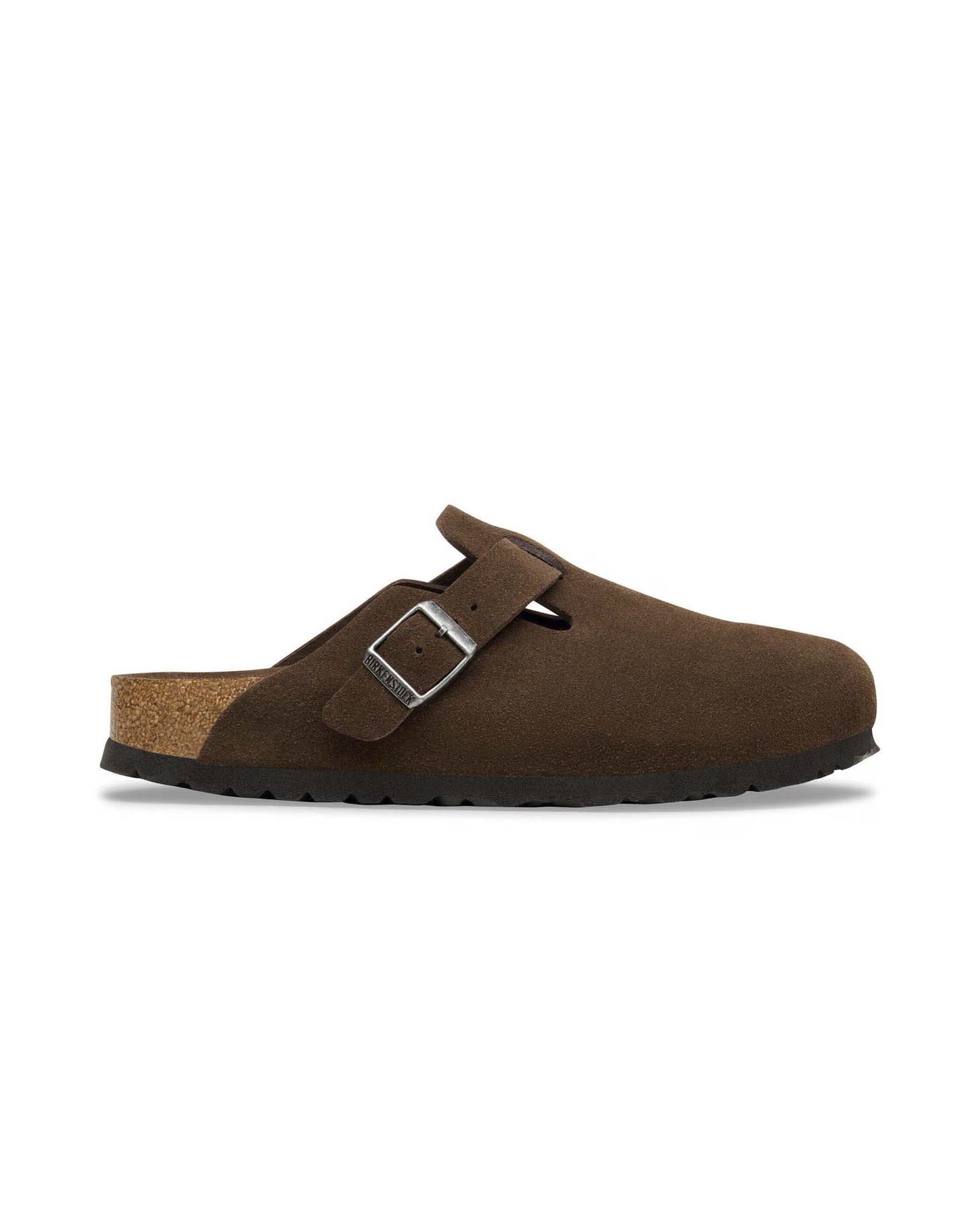 Sabot Birkenstock Boston Soft Footbed in pelle scamosciata marrone image