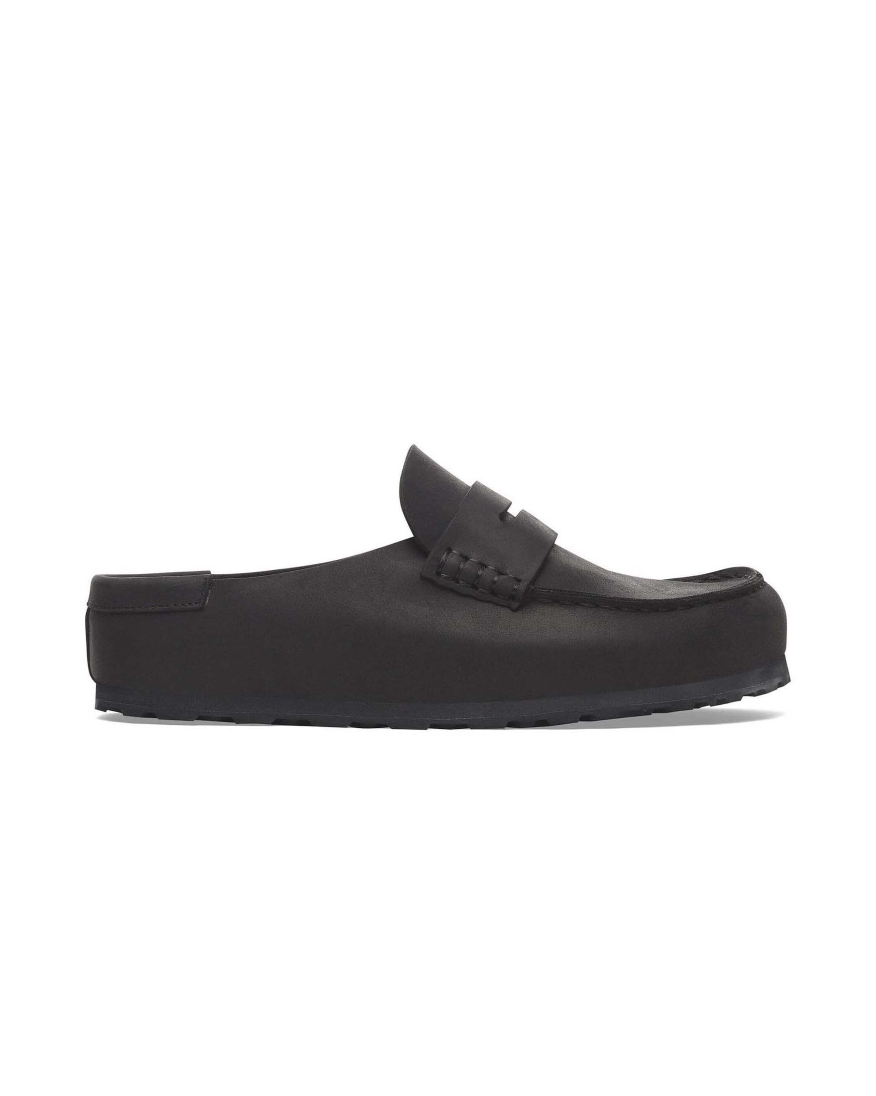 Sabot Birkenstock Naples Wrapped in pelle nabuk oliata nera image