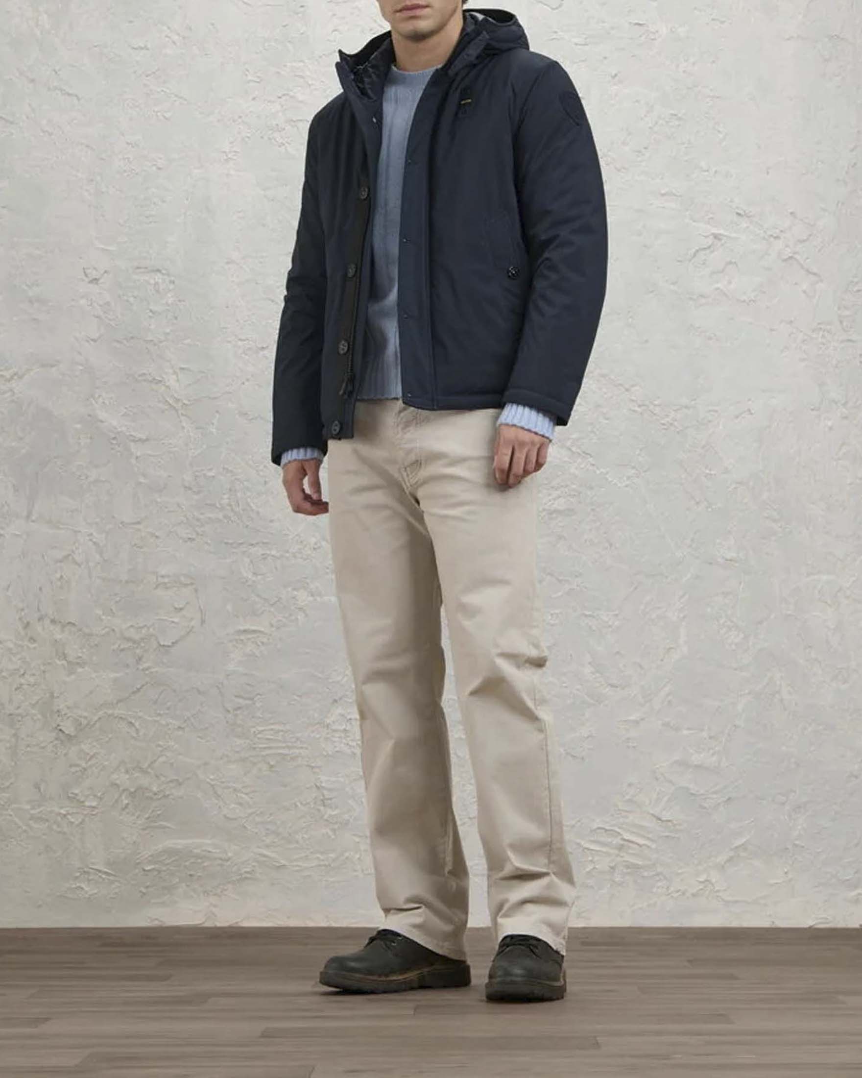 Giubbino Blauer Andrew in neoprene leggero blu