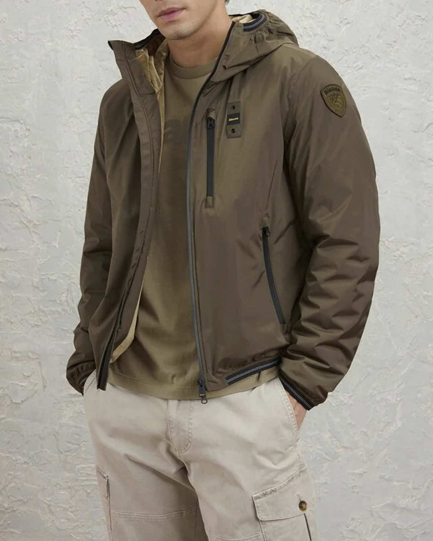 Giubbino Blauer Devon verde militare idrorepellente con interno in ecopelliccia image