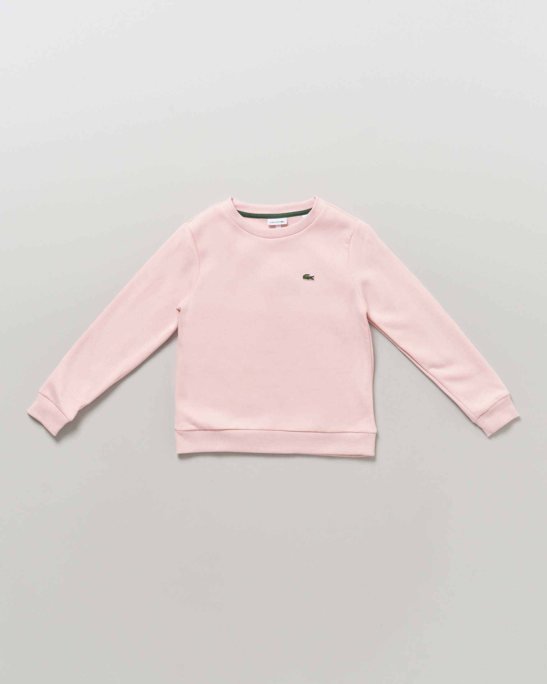 Felpa Lacoste rosa in cotone felpato con logo icon