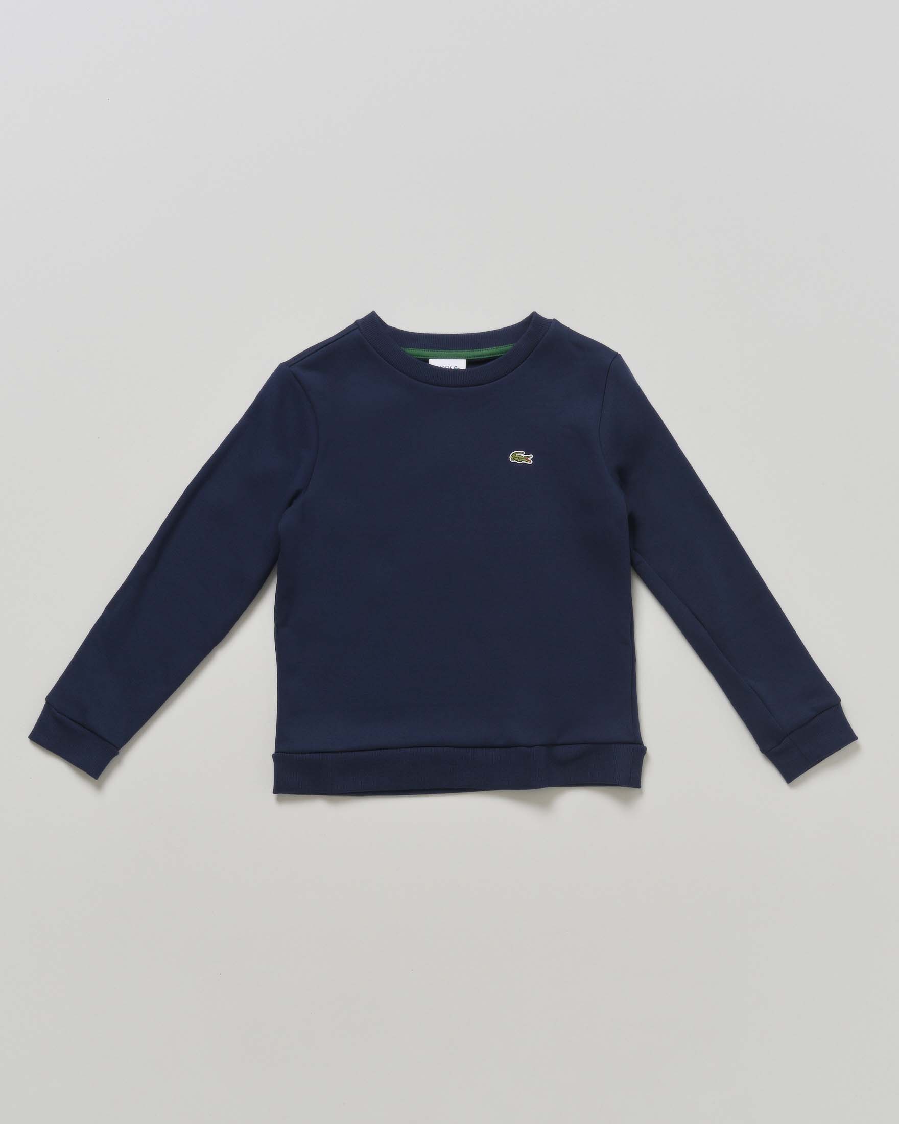 Felpa Lacoste blu in cotone felpato con logo icon
