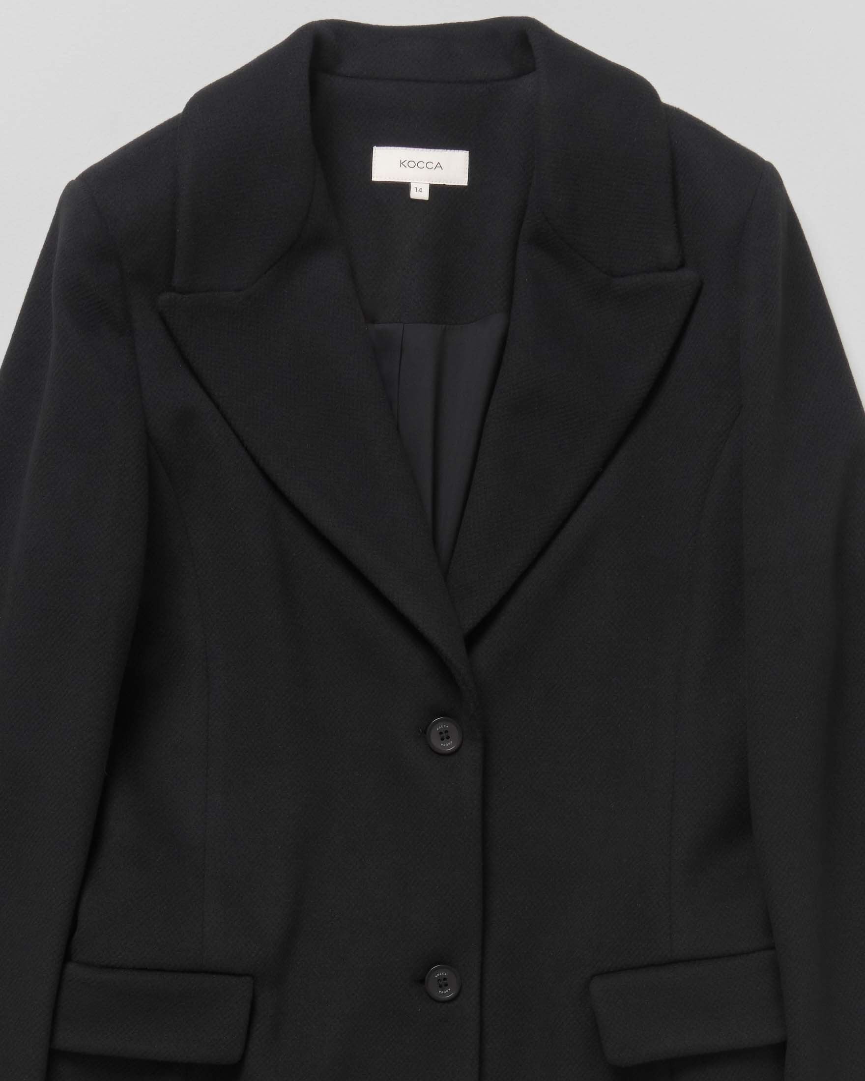 Cappotto nero Kocca in velour di misto viscosa image