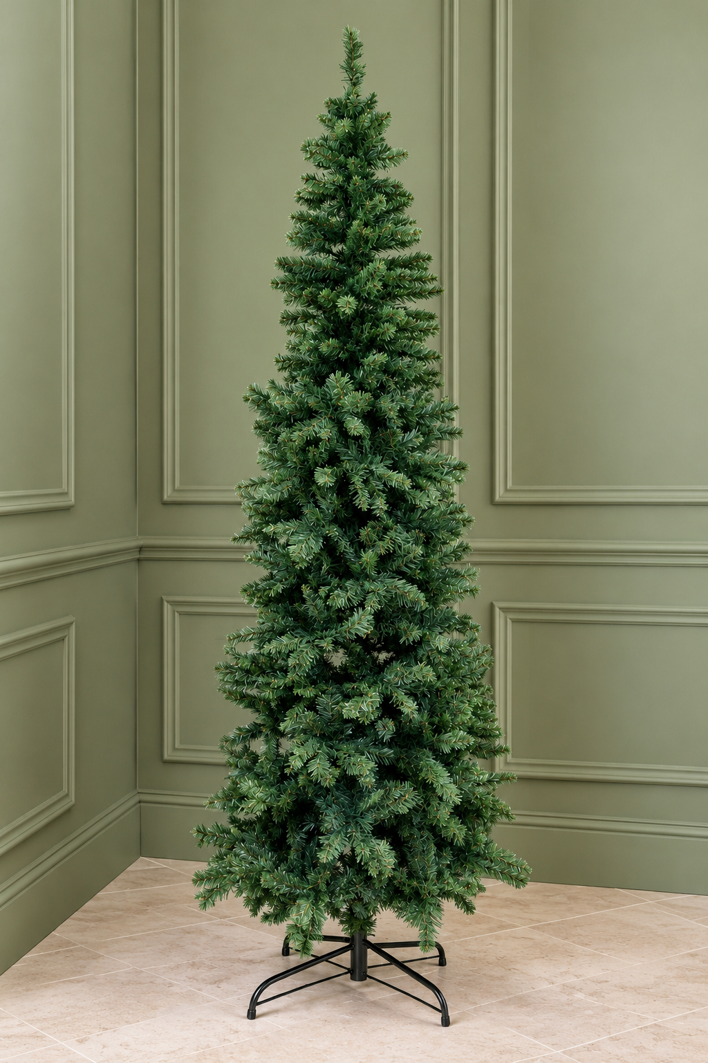 Albero di Natale Slim Verde 1152 Tips d.75 h.240