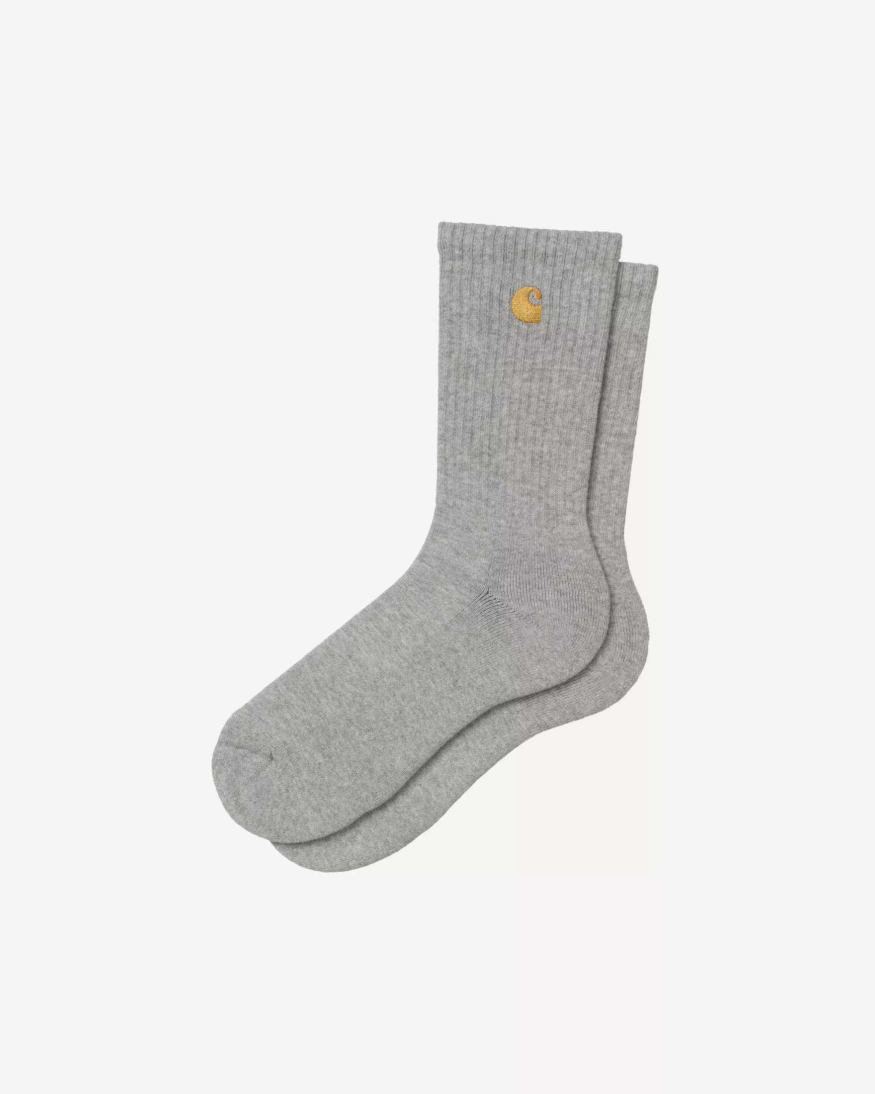 Calzini Carhartt grigi in cotone stretch a costine