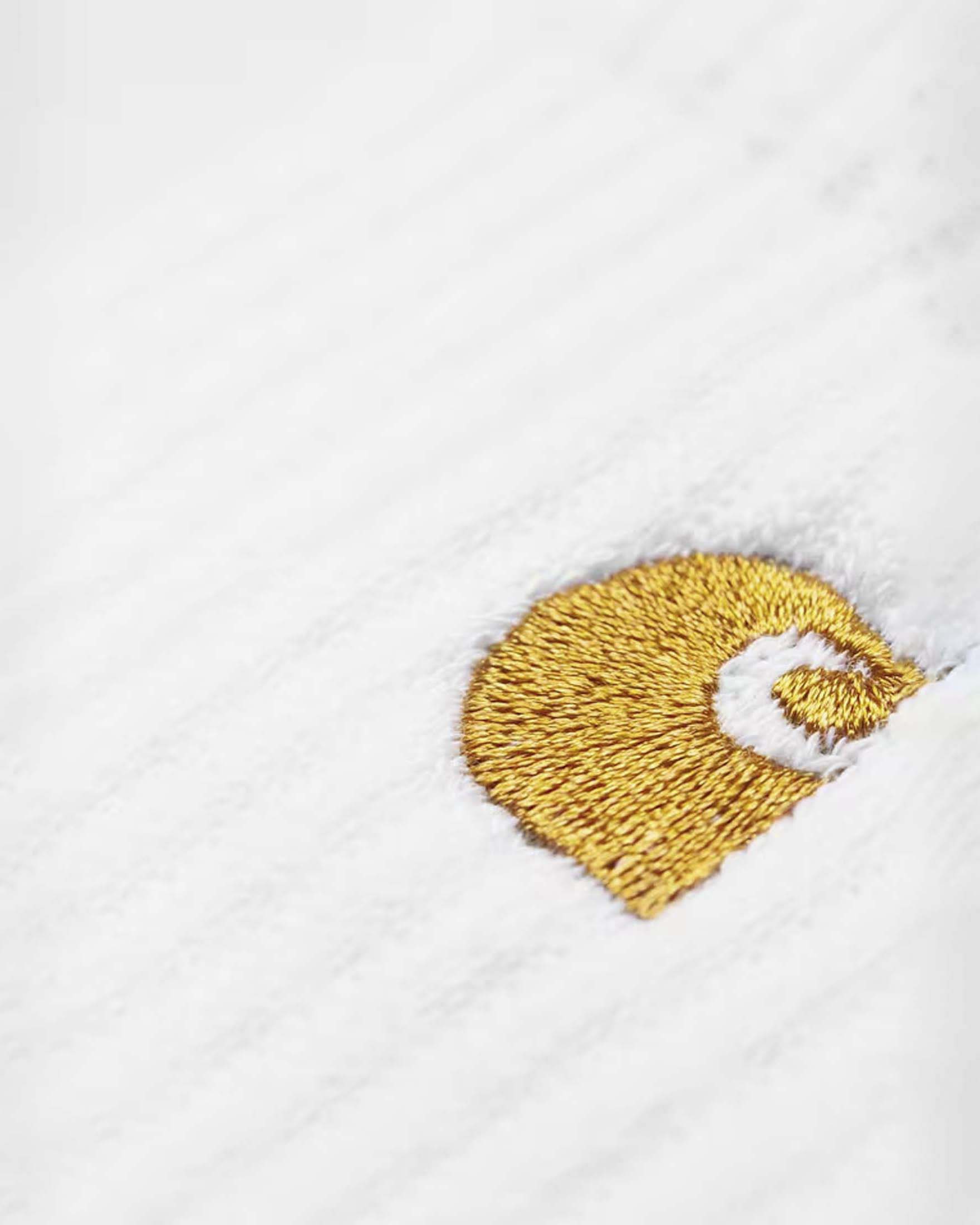 Calzini Carhartt Chase Socks bianchi in misto cotone con logo oro image