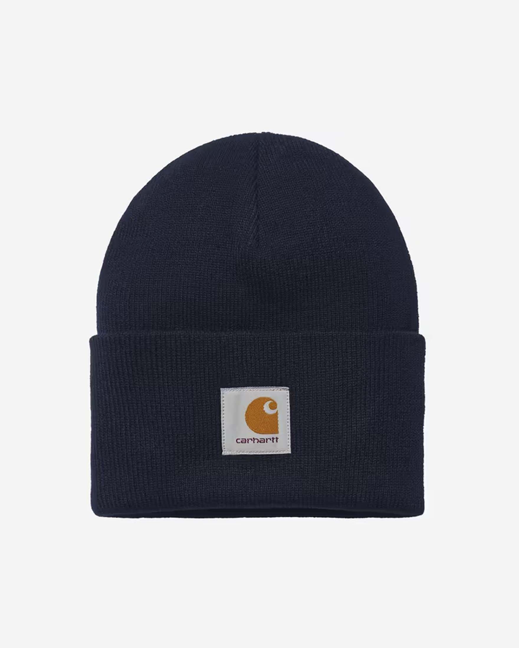 Berretto Carhartt Acrylic Watch Hat blu in maglia a coste