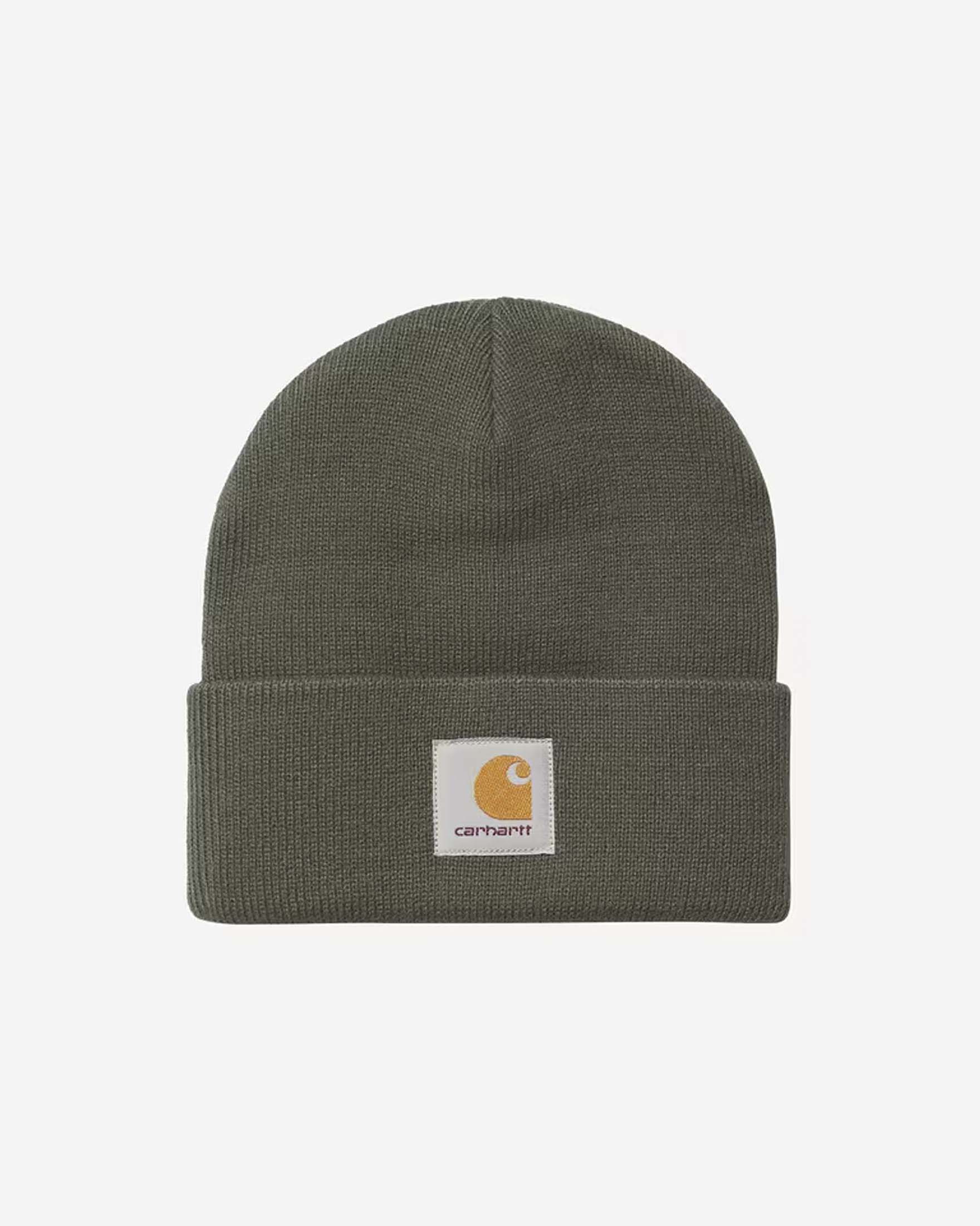 Berretto Carhartt Short Watch Hat verde militare in maglia a coste