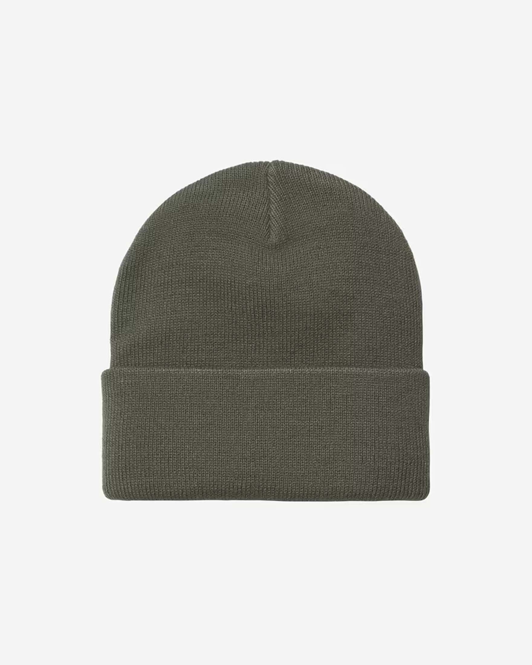 Berretto Carhartt Short Watch Hat verde militare in maglia a coste image