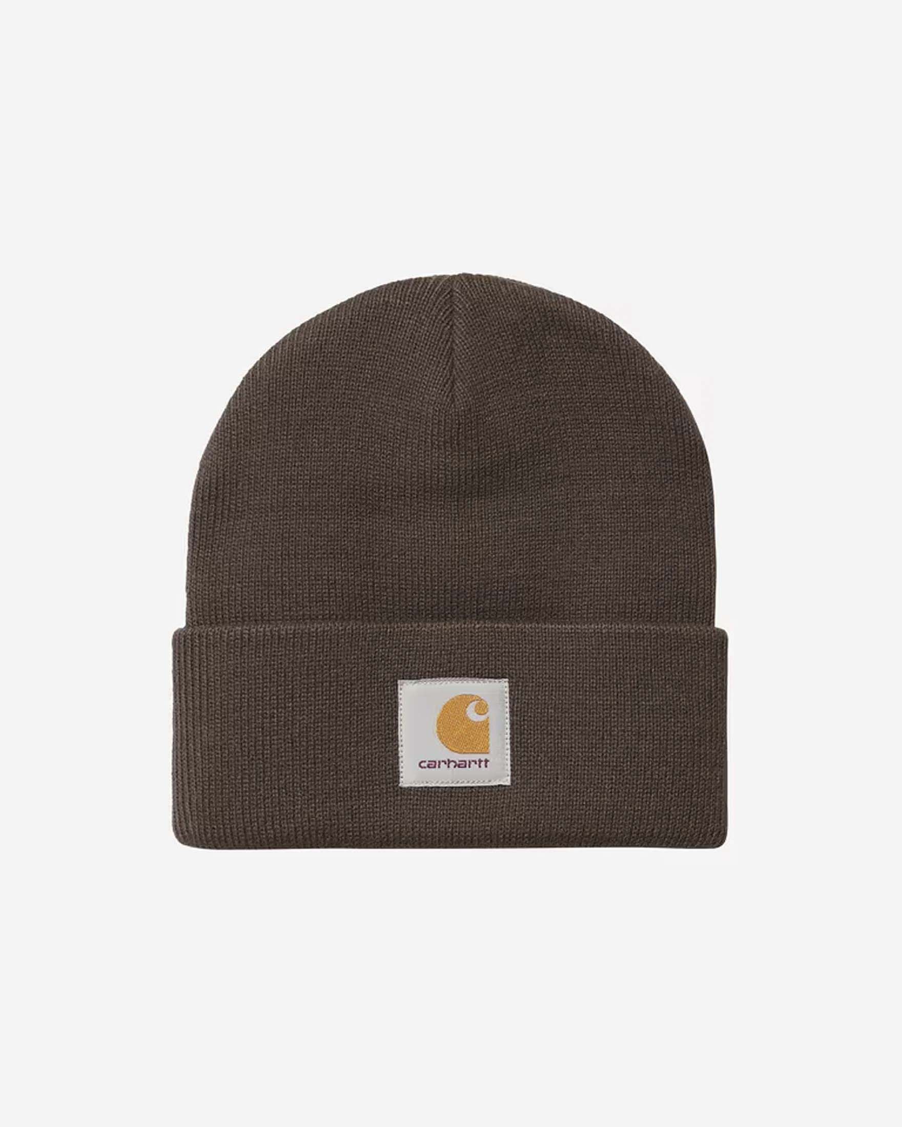 Berretto Carhartt Short Watch Hat marrone in maglia a coste
