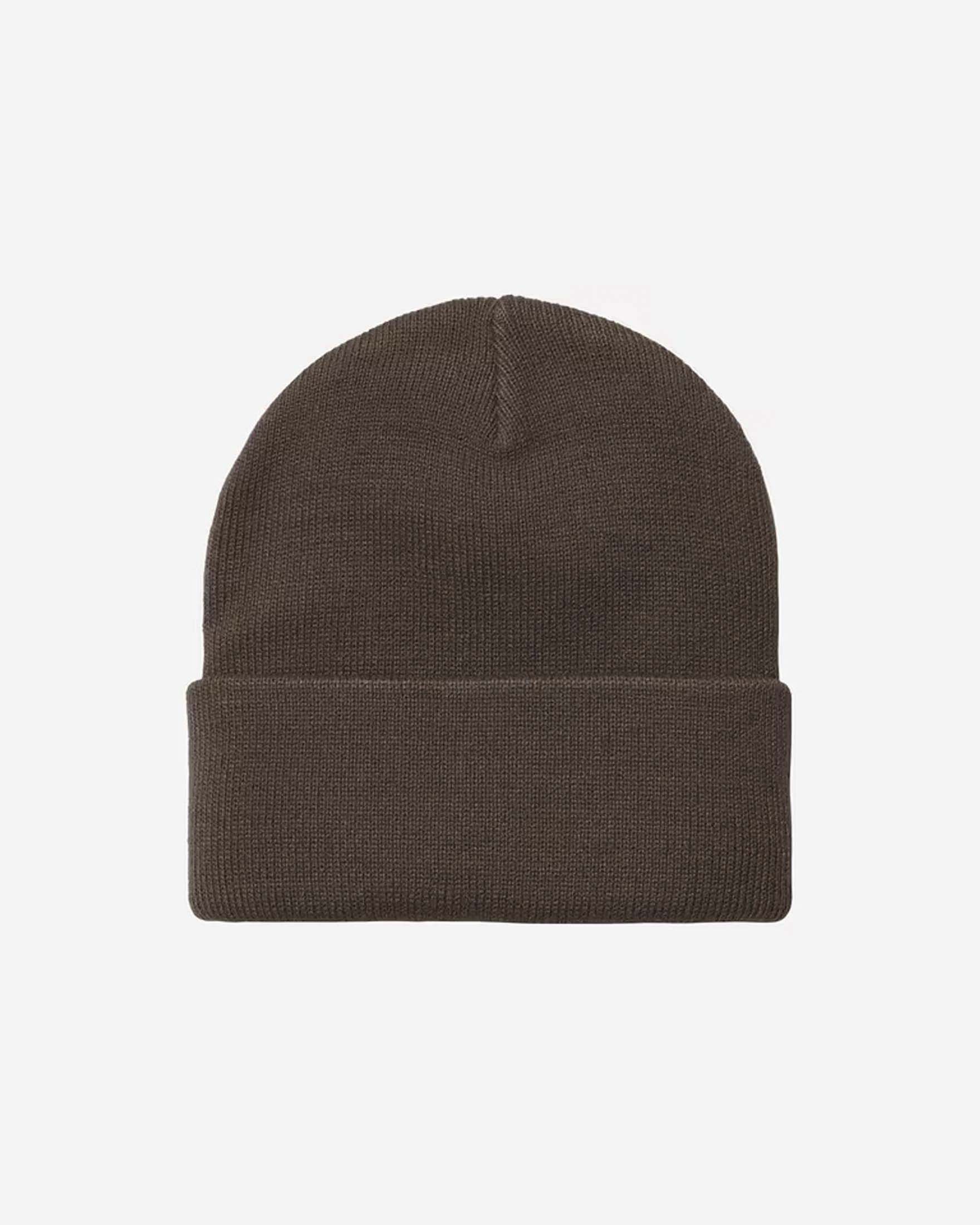 Berretto Carhartt Short Watch Hat marrone in maglia a coste image