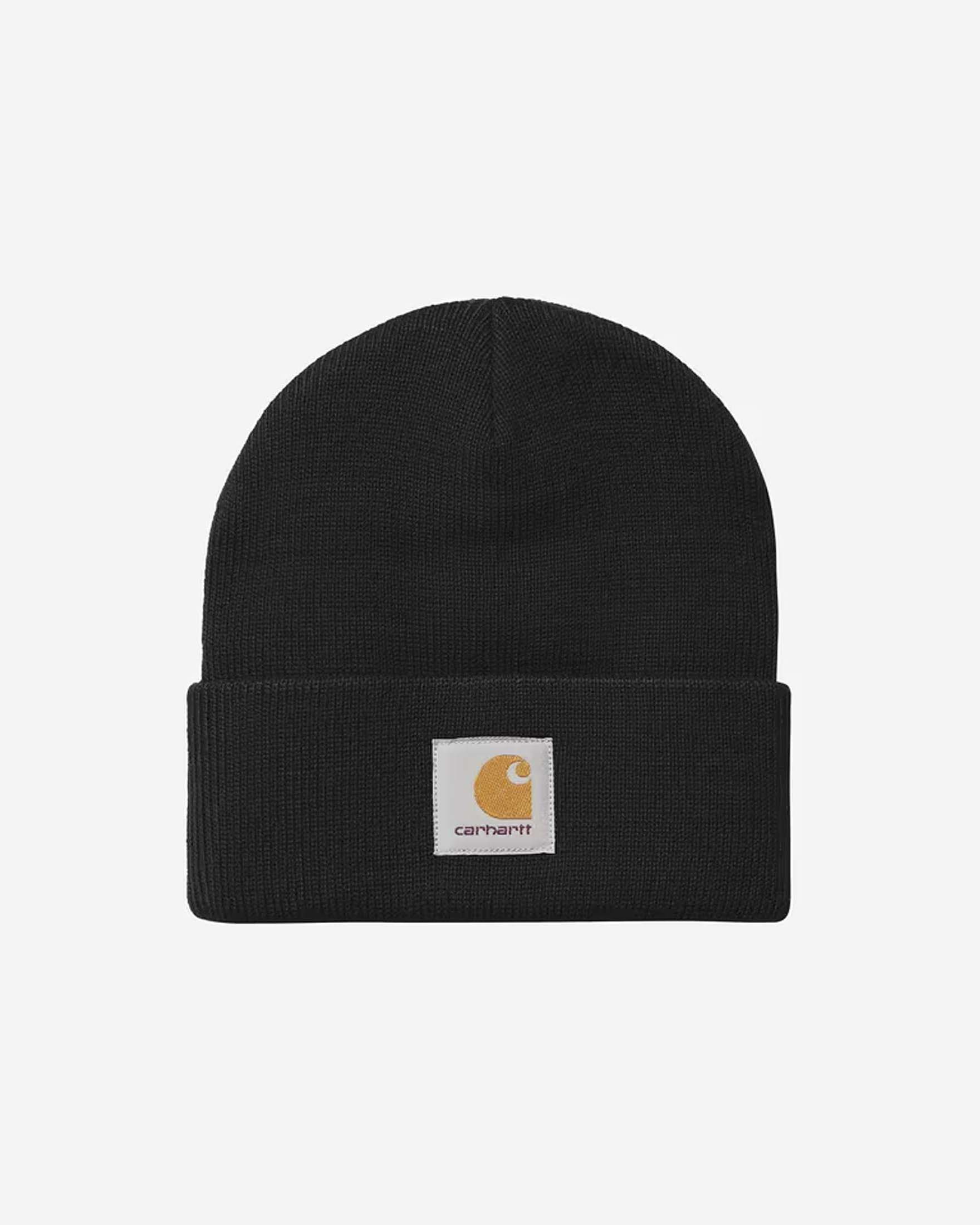 Berretto Carhartt Short Watch Hat nero in maglia a coste
