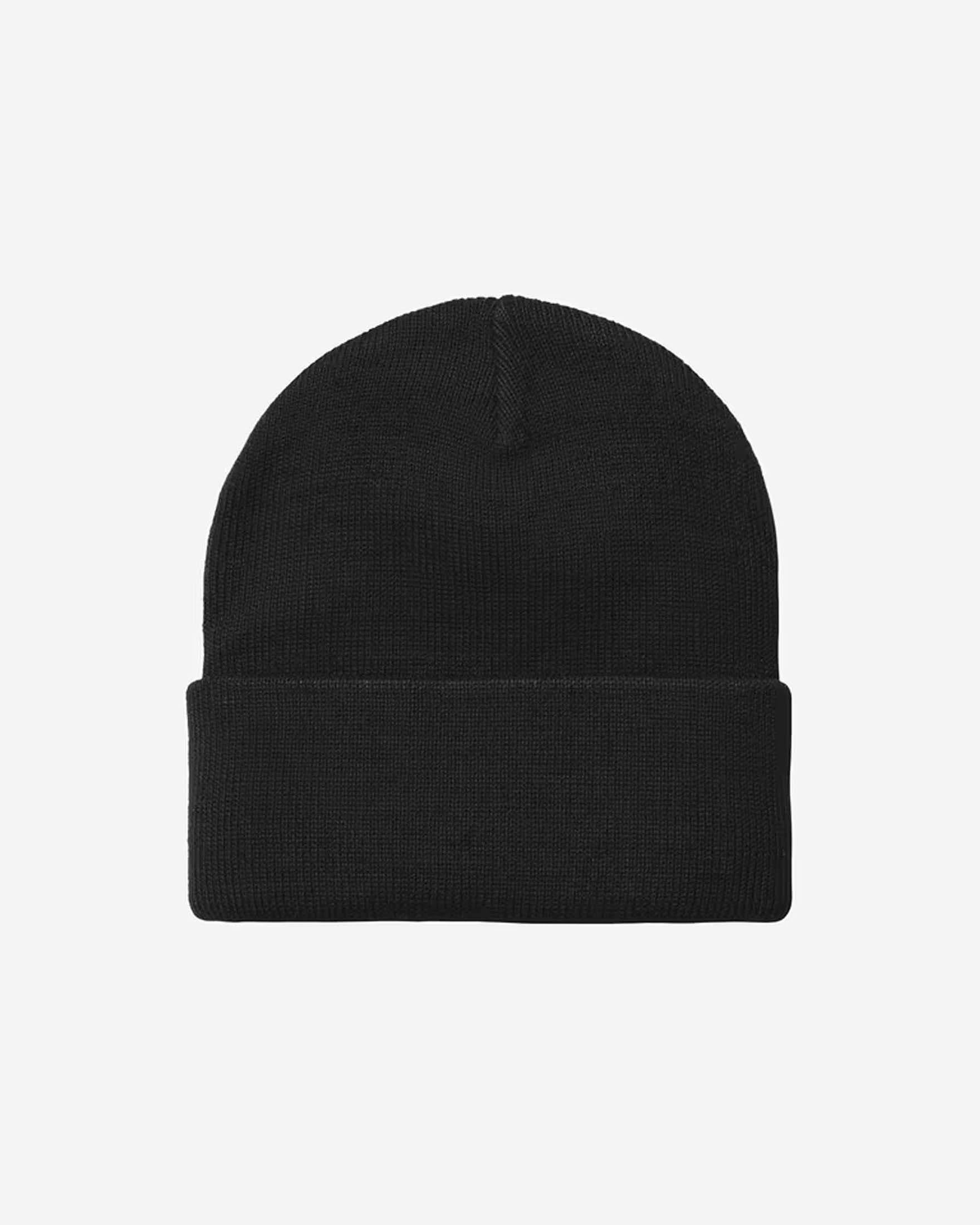 Berretto Carhartt Short Watch Hat nero in maglia a coste image