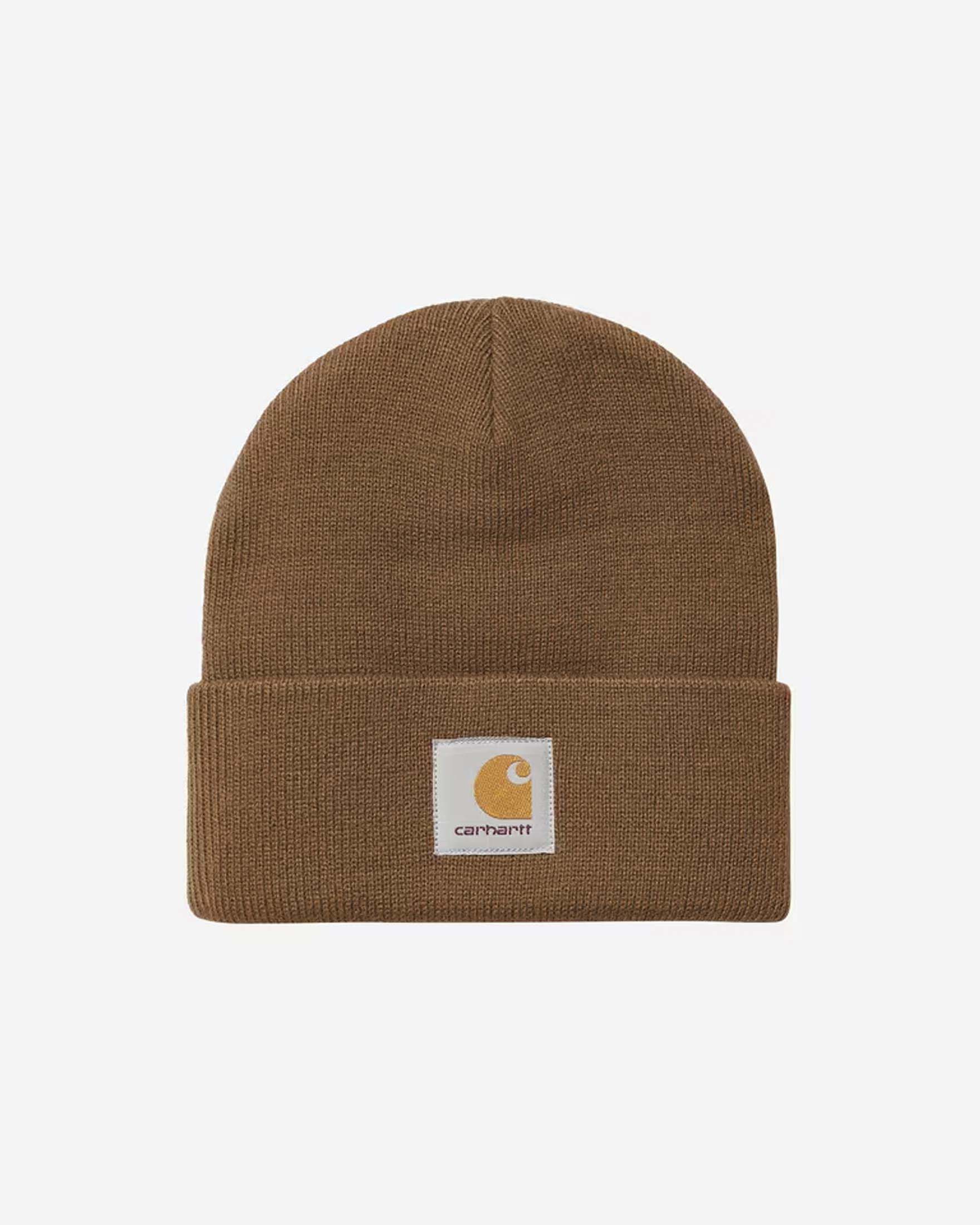 Berretto Carhartt Short Watch Hat caramello in maglia a coste