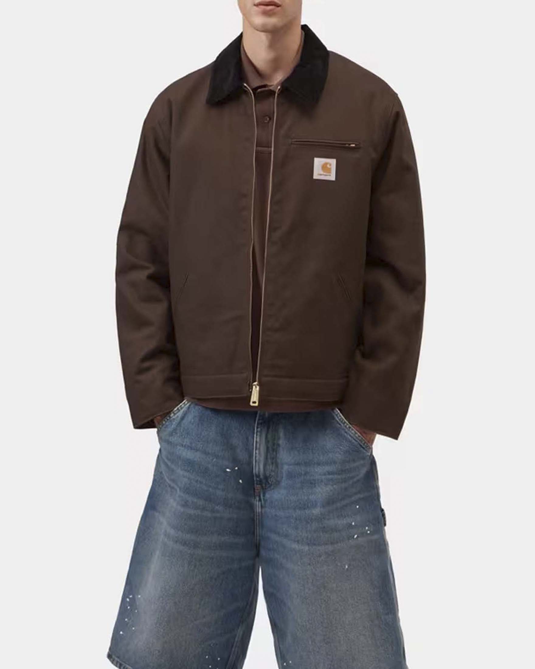 Giacca Carhartt Detroit Jacket Winter marrone in canvas di cotone