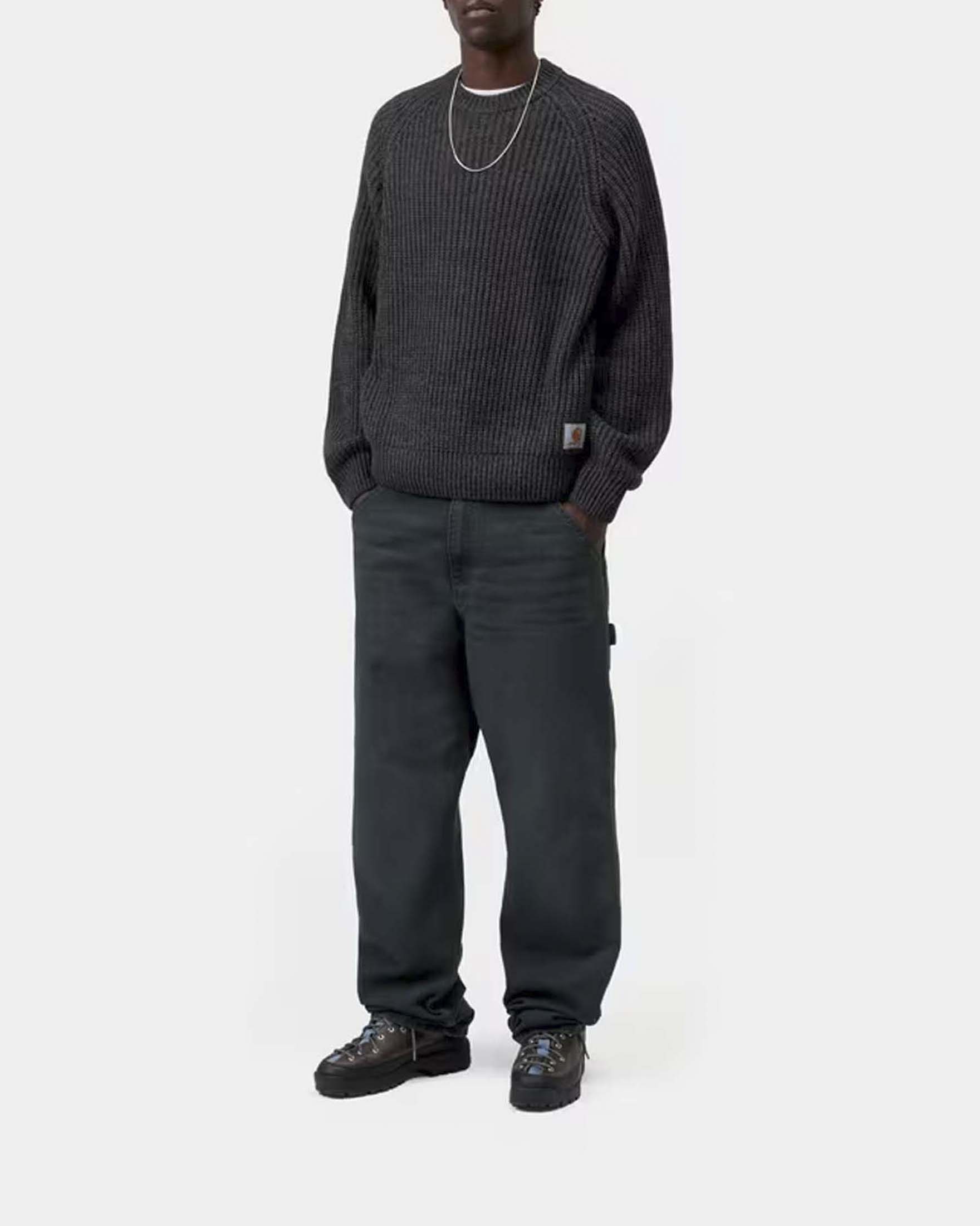 Maglione girocollo antracite Carhartt Firth Sweater in misto lana e alpaca