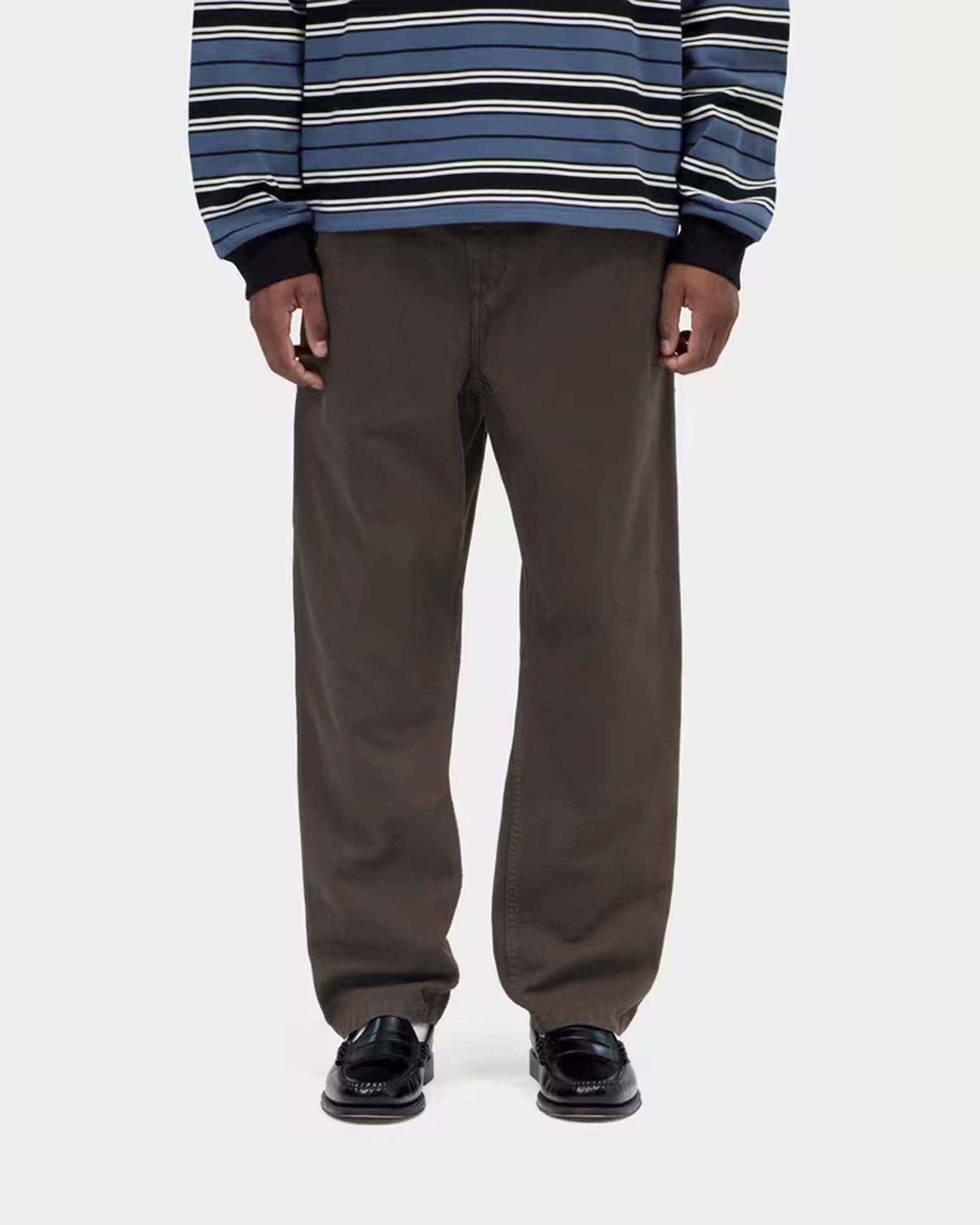Pantaloni work Carhartt Flint Pant regular tapered fit in twill di cotone marroni