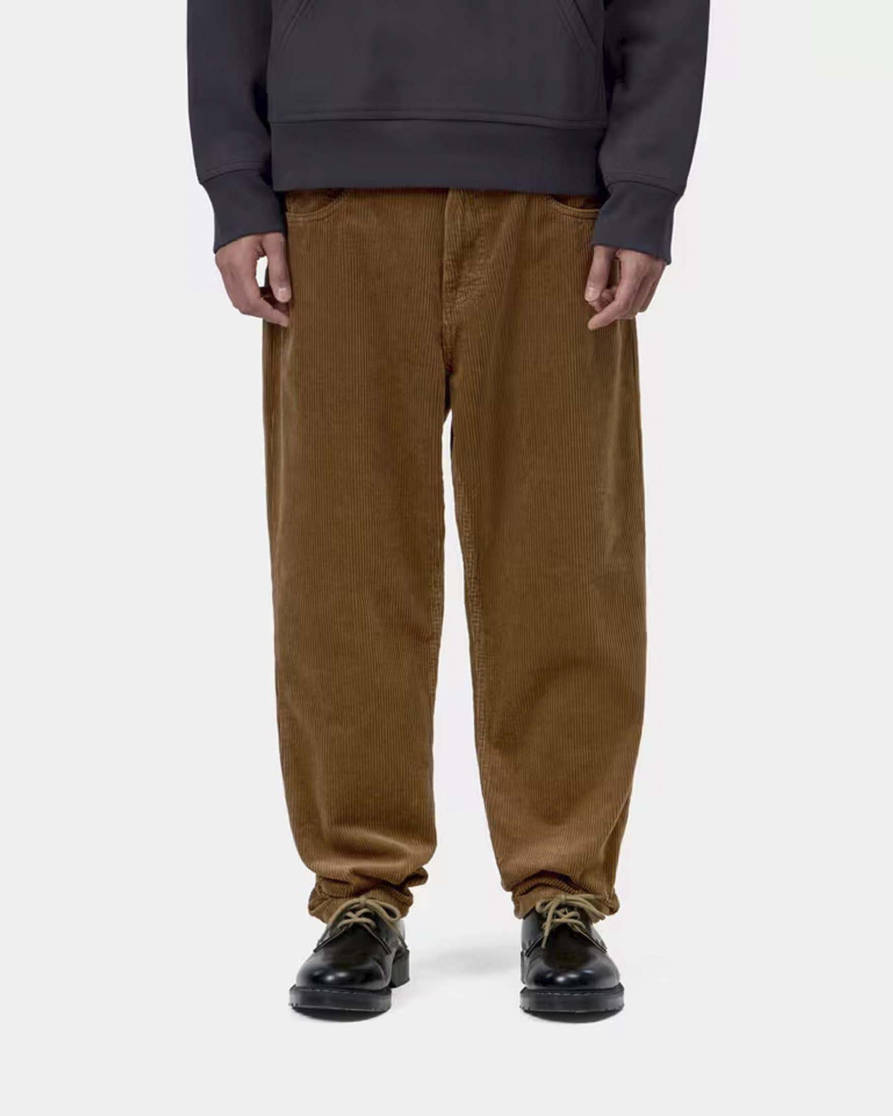Pantaloni Carhartt Newel Pant relaxed tapered fit in velluto a coste color caramello image