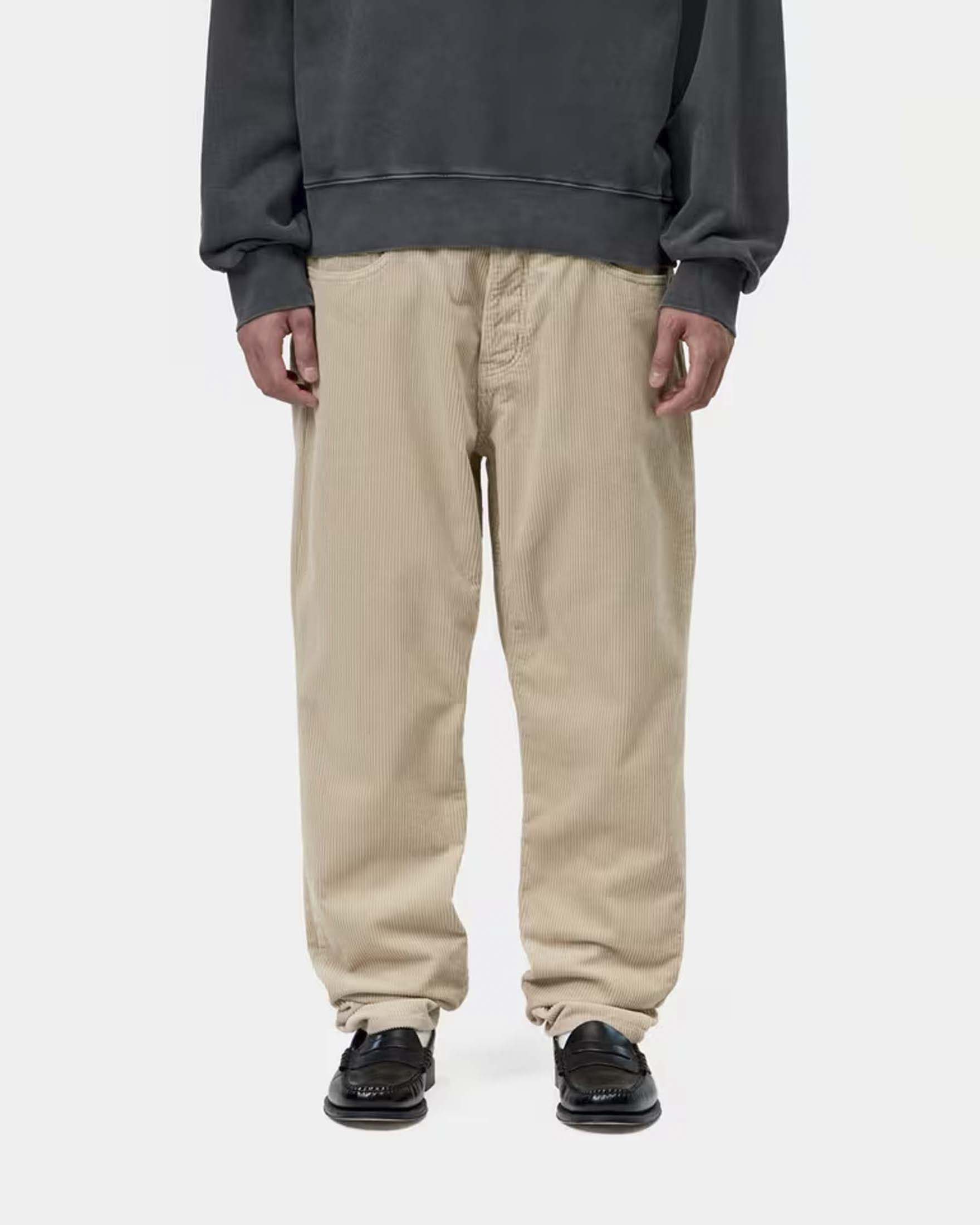 Pantaloni Carhartt Newel Pant relaxed tapered fit in velluto a coste beige image